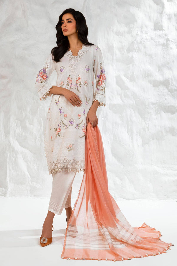 Sana Safinaz | Muzlin Summer 24 | 007B-DG - by - Libasekhas UK - Registered Vendor of : Sana Safinaz - 100% Original Designer Dresss