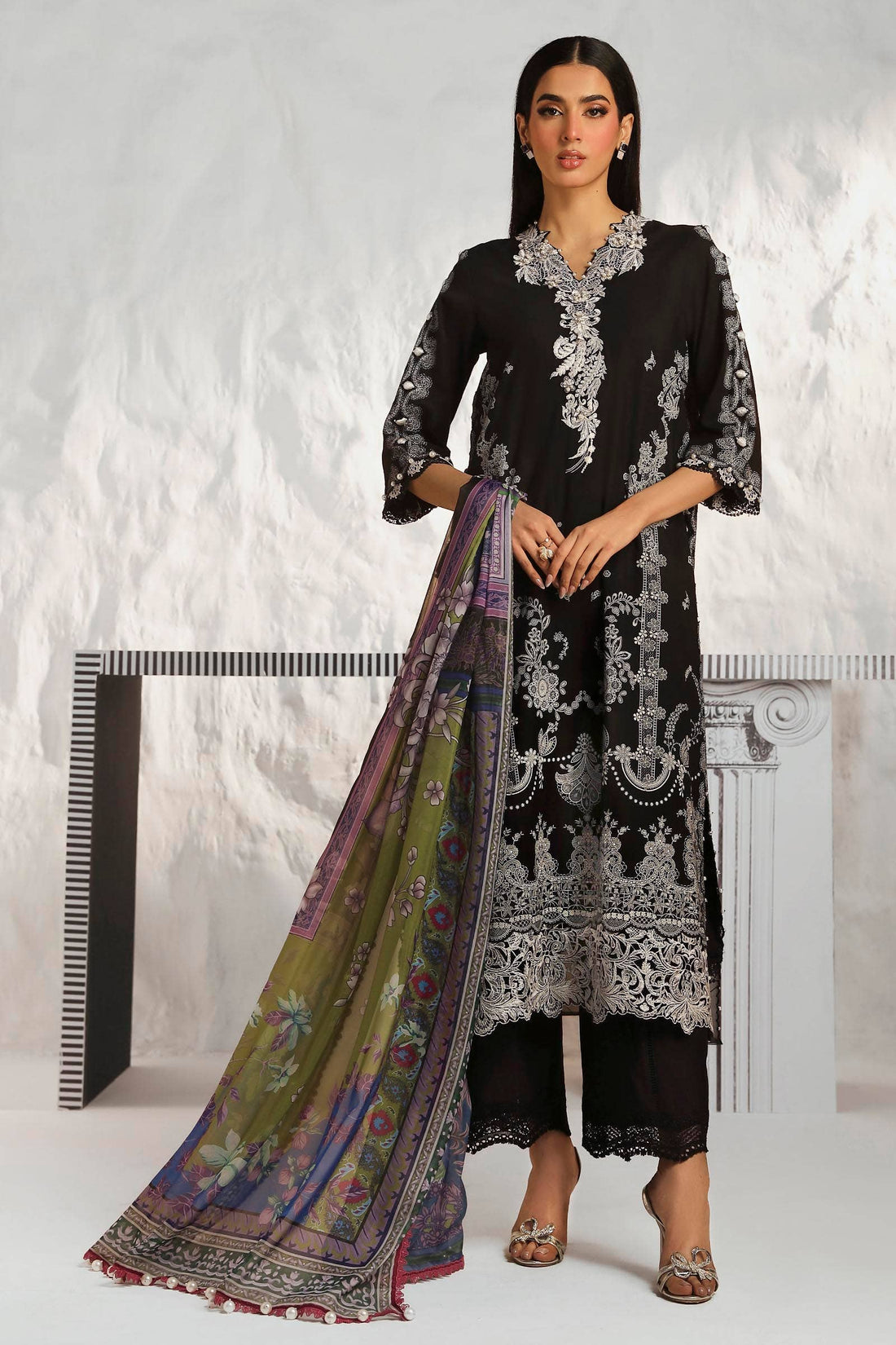 Sana Safinaz | Muzlin Summer 24 | 008A-CK - Luxury -  Libasekhas