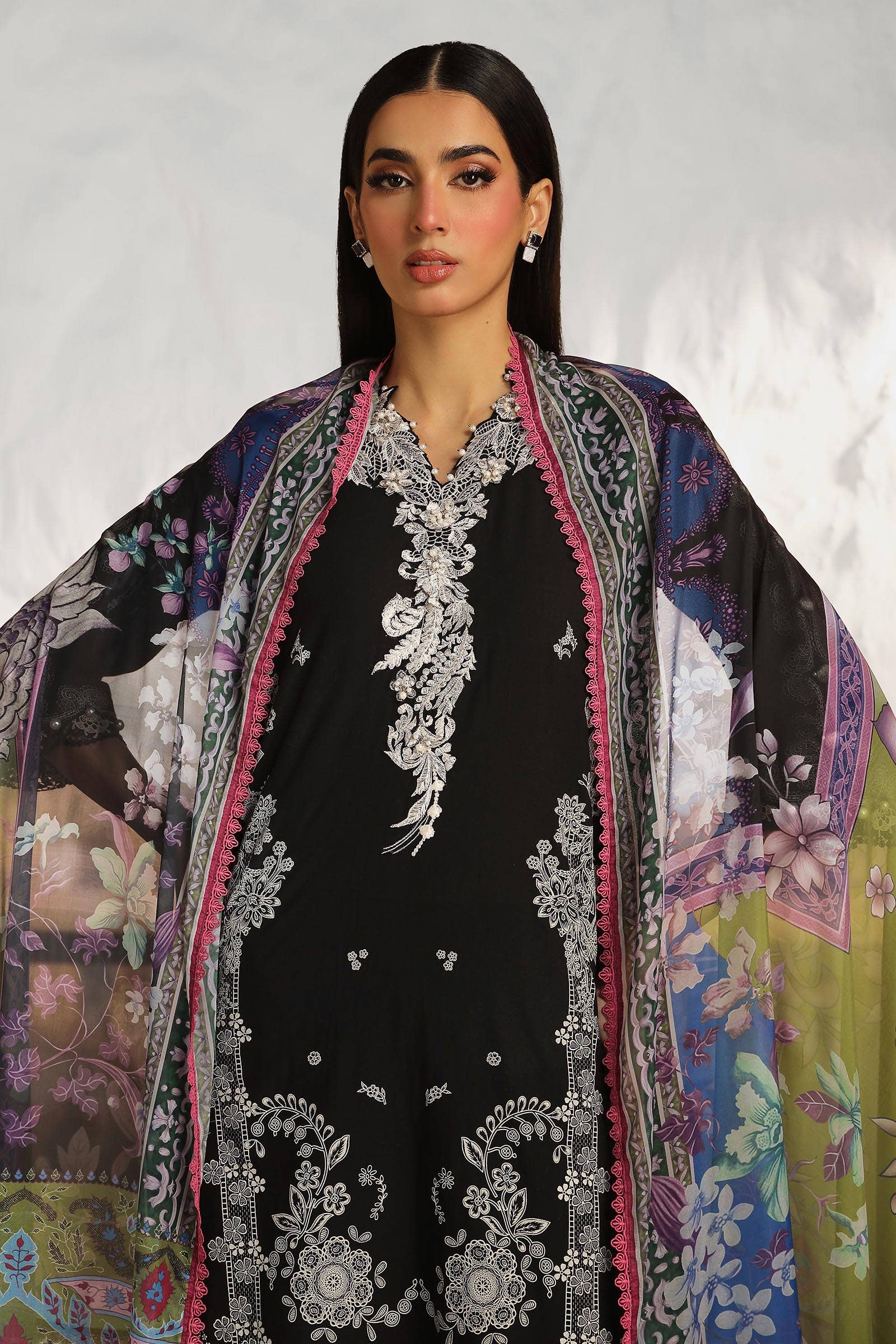 Sana Safinaz | Muzlin Summer 24 | 008A-CK - by - Libasekhas UK - Registered Vendor of : Sana Safinaz - 100% Original Designer Dresss