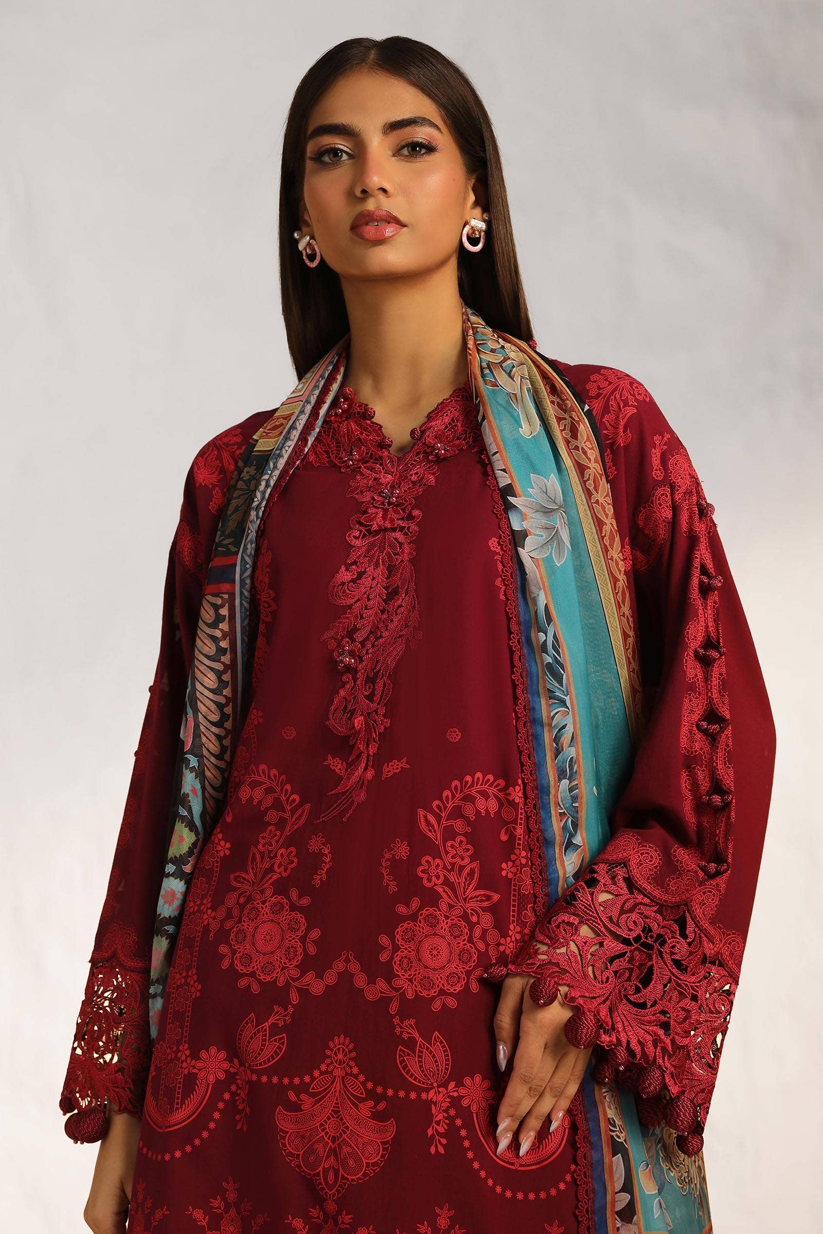 Sana Safinaz | Muzlin Summer 24 | 008B-CK - Luxury -  Libasekhas