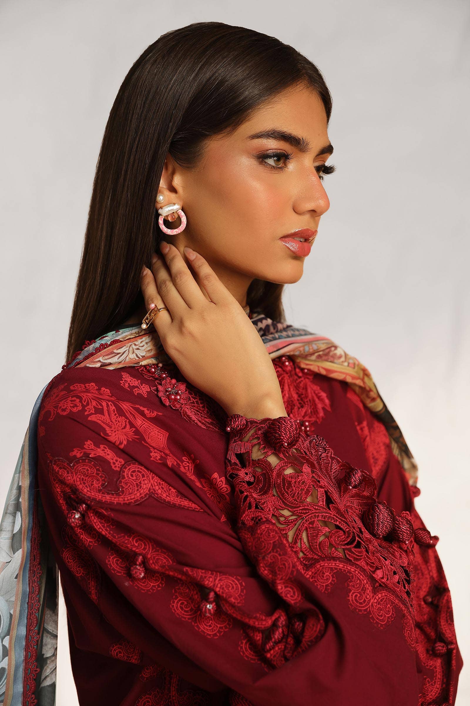 Sana Safinaz | Muzlin Summer 24 | 008B-CK - Luxury -  Libasekhas