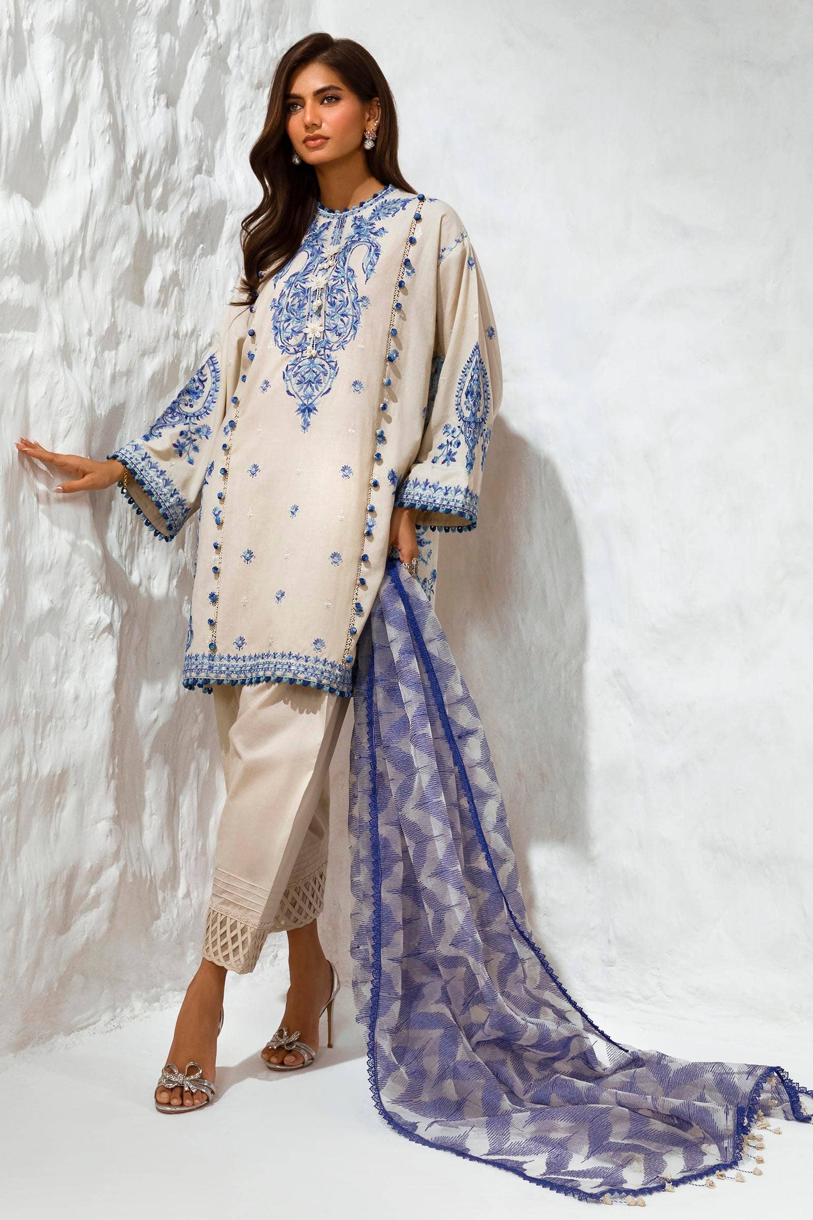 Sana Safinaz | Muzlin Summer 24 | 009A-CT - by - Libasekhas UK - Registered Vendor of : Sana Safinaz - 100% Original Designer Dresss