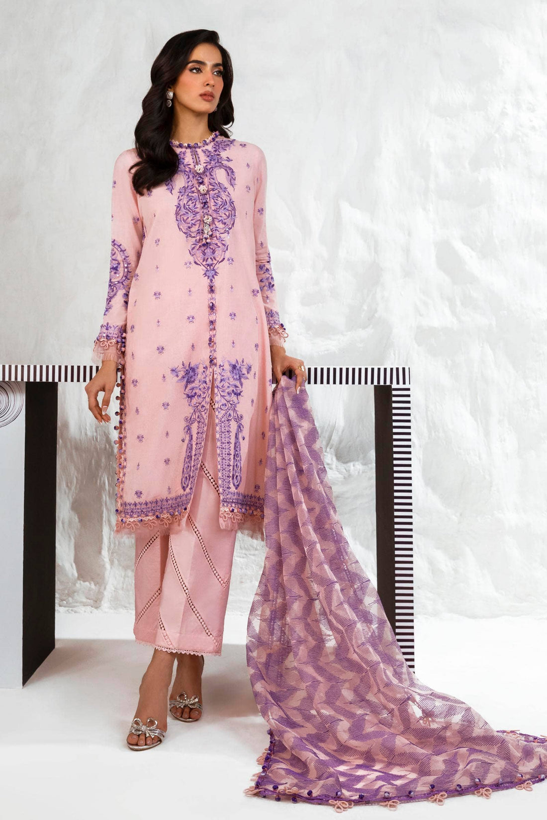 Sana Safinaz | Muzlin Summer 24 | 009B-CT - Luxury -  Libasekhas
