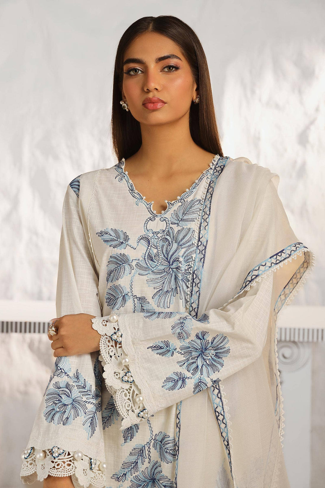 Sana Safinaz | Muzlin Summer 24 | 011A-CT - Luxury -  Libasekhas