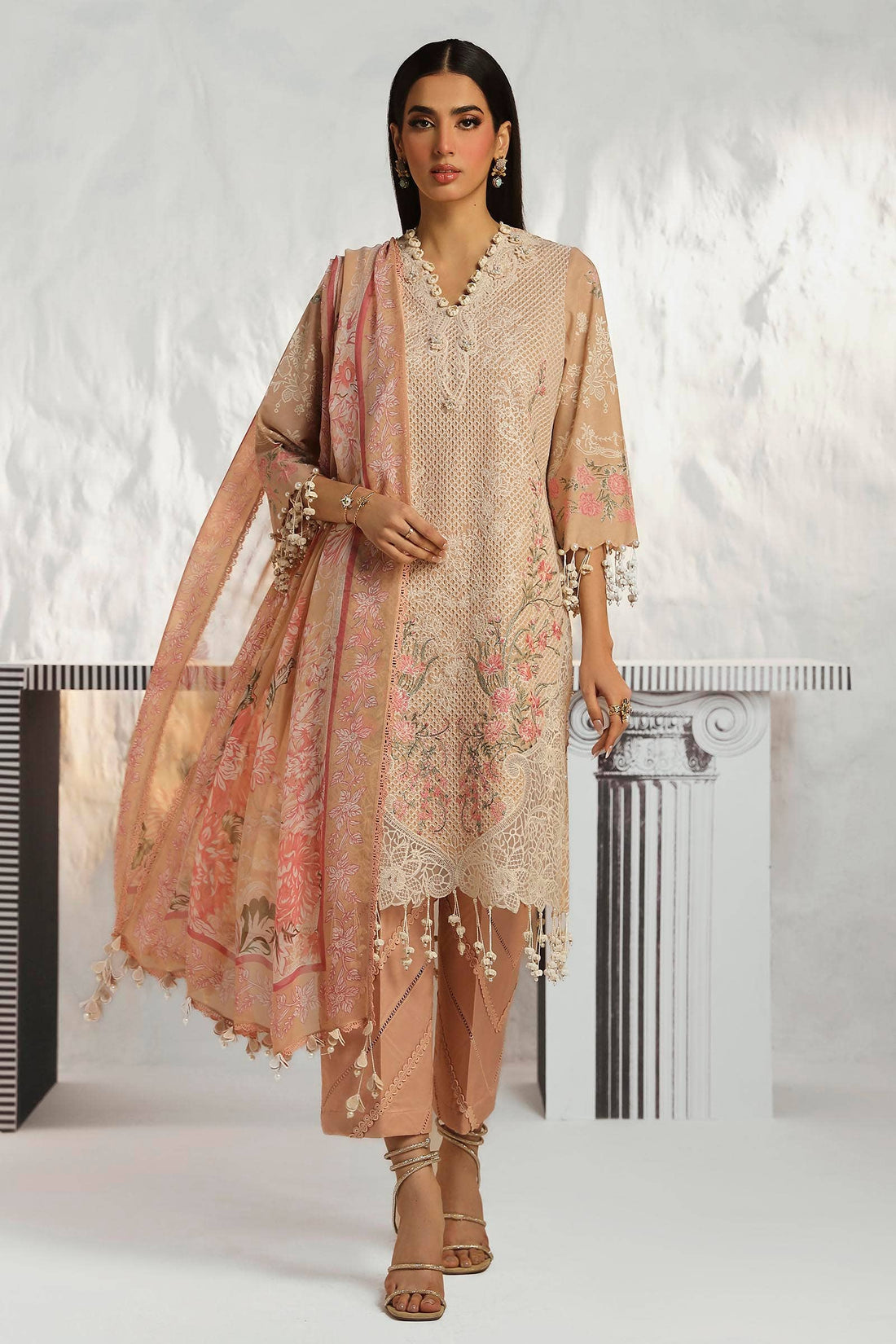 Sana Safinaz | Muzlin Summer 24 | 012B-CJ - Luxury -  Libasekhas