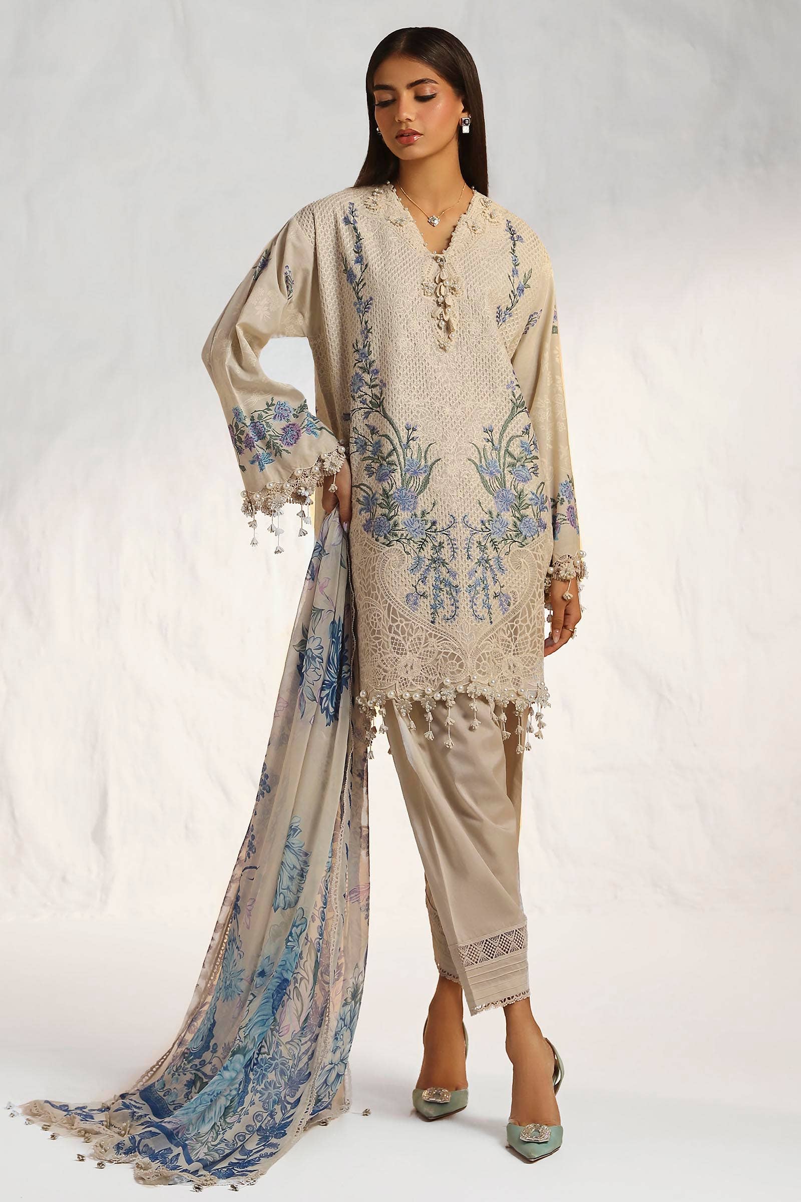 Sana Safinaz | Muzlin Summer 24 | 012B-CJ - by - Libasekhas UK - Registered Vendor of : Sana Safinaz - 100% Original Designer Dresss