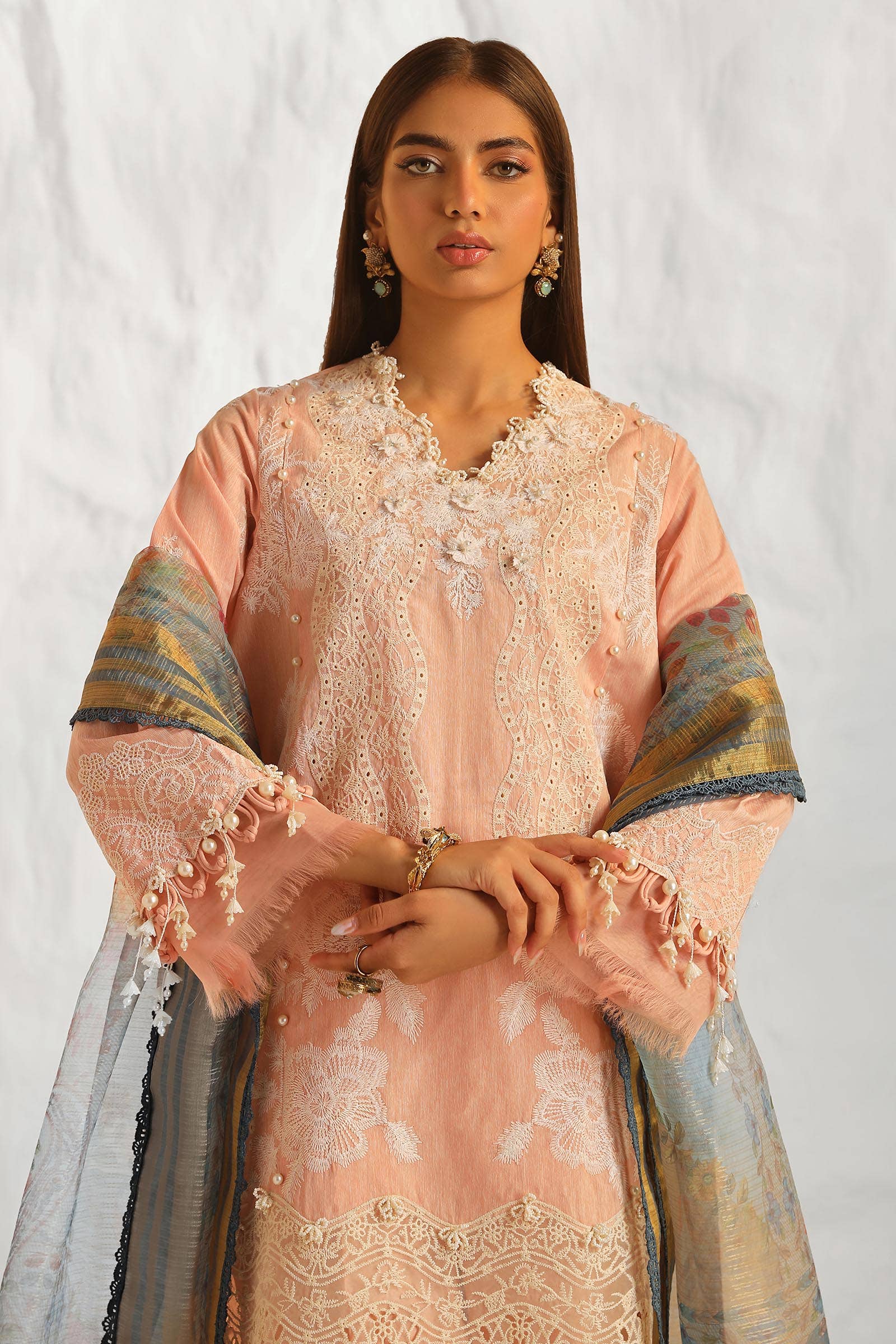 Sana Safinaz | Muzlin Summer 24 | 013A-DH - Luxury -  Libasekhas