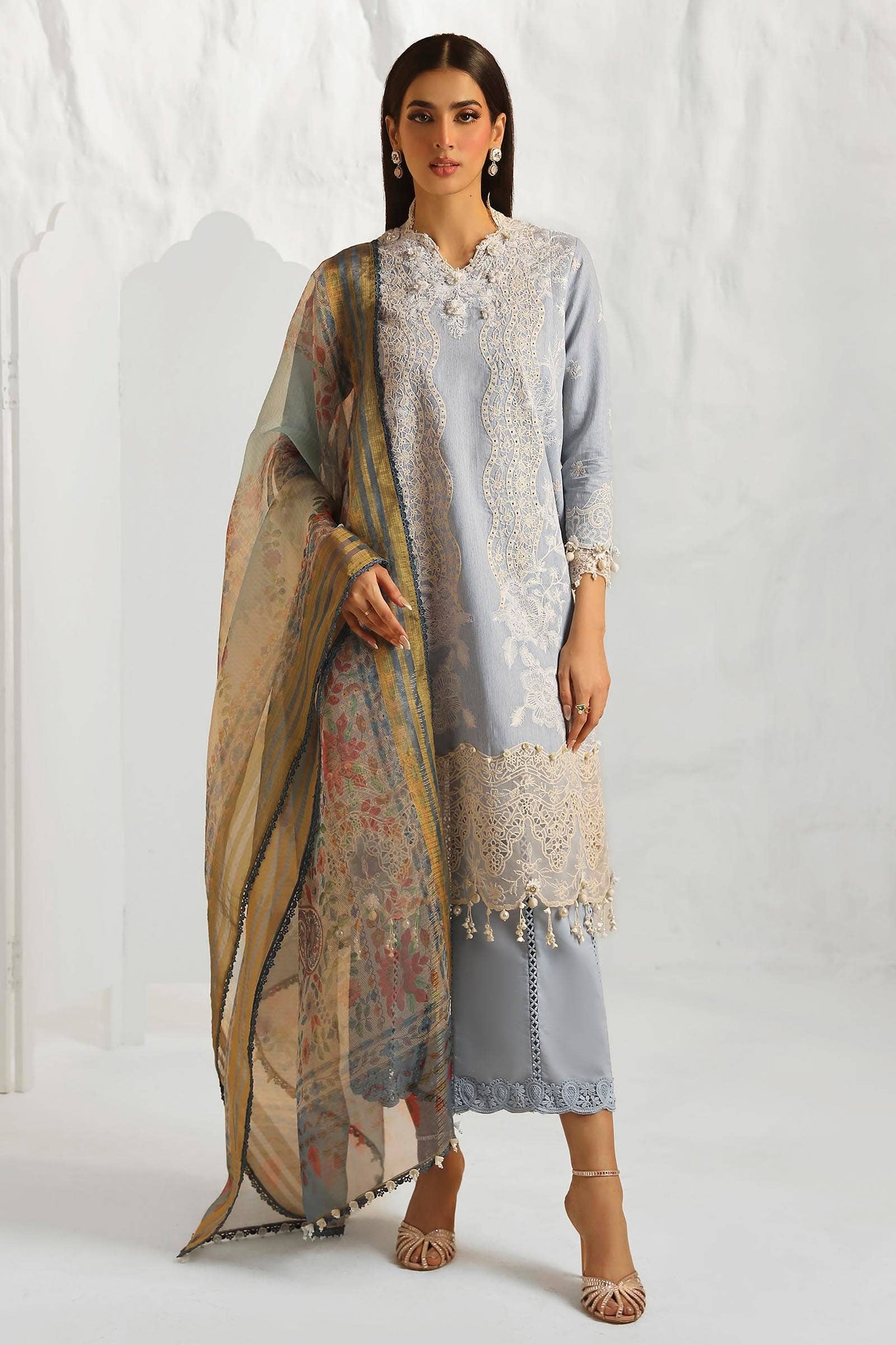 Sana Safinaz | Muzlin Summer 24 | 013B-DH - Luxury -  Libasekhas