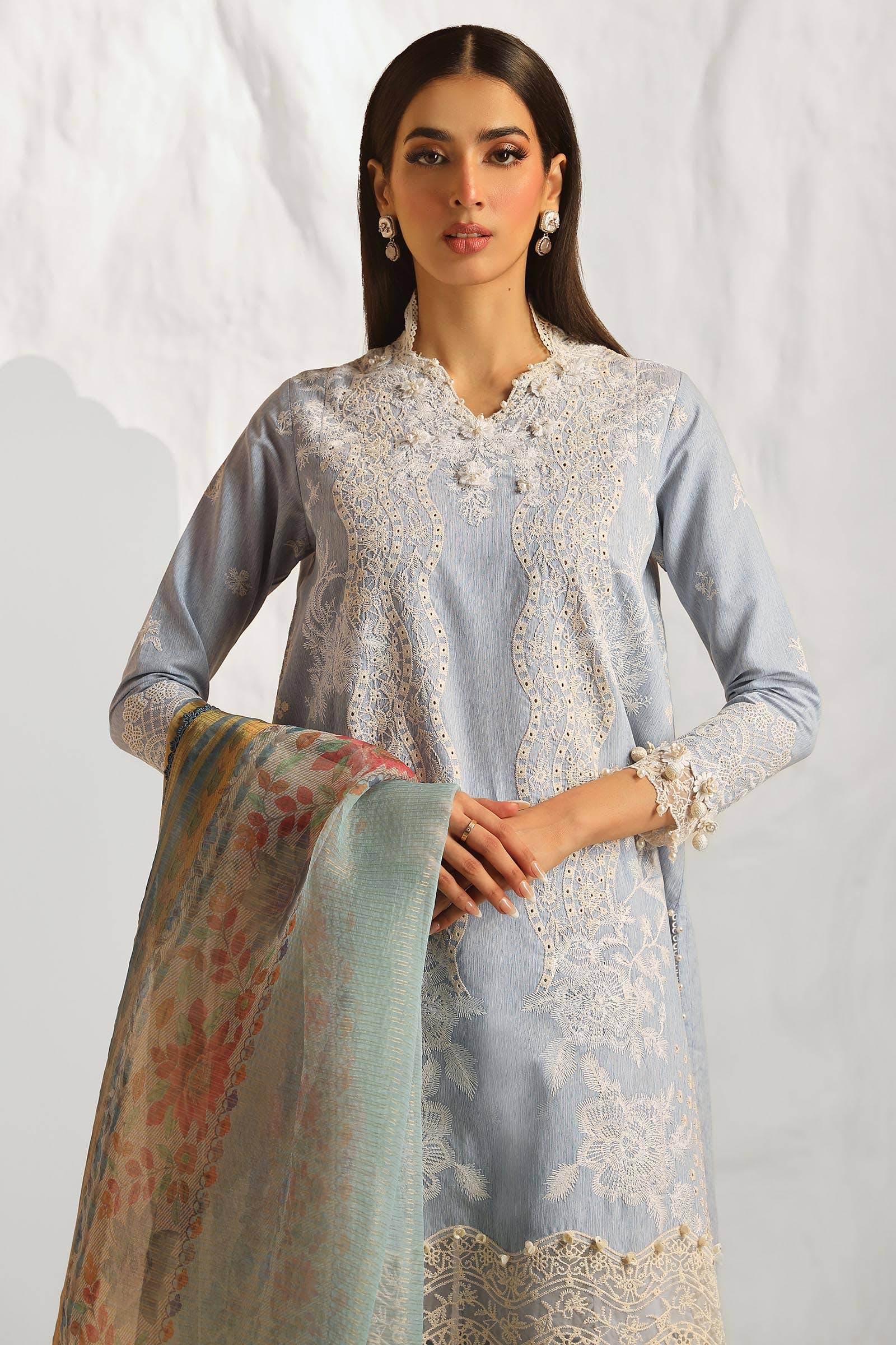 Sana Safinaz | Muzlin Summer 24 | 013B-DH - Luxury -  Libasekhas