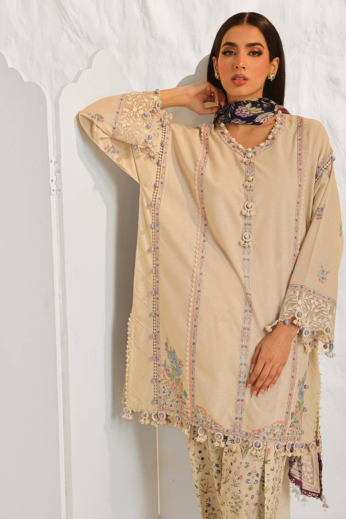 Sana Safinaz | Muzlin Summer 24 | 014A-CJ - Luxury -  Libasekhas