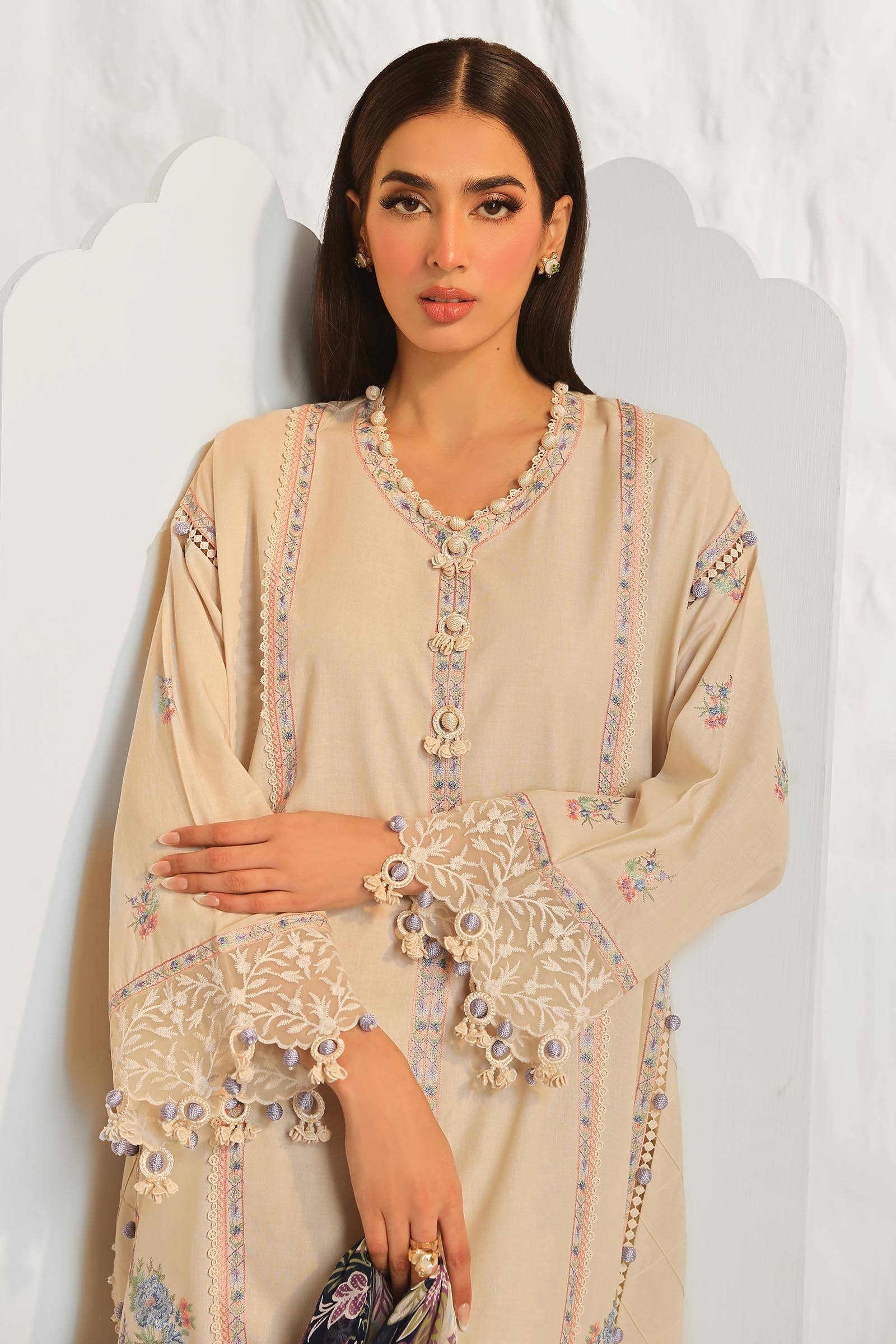Sana Safinaz | Muzlin Summer 24 | 014A-CJ - Luxury -  Libasekhas