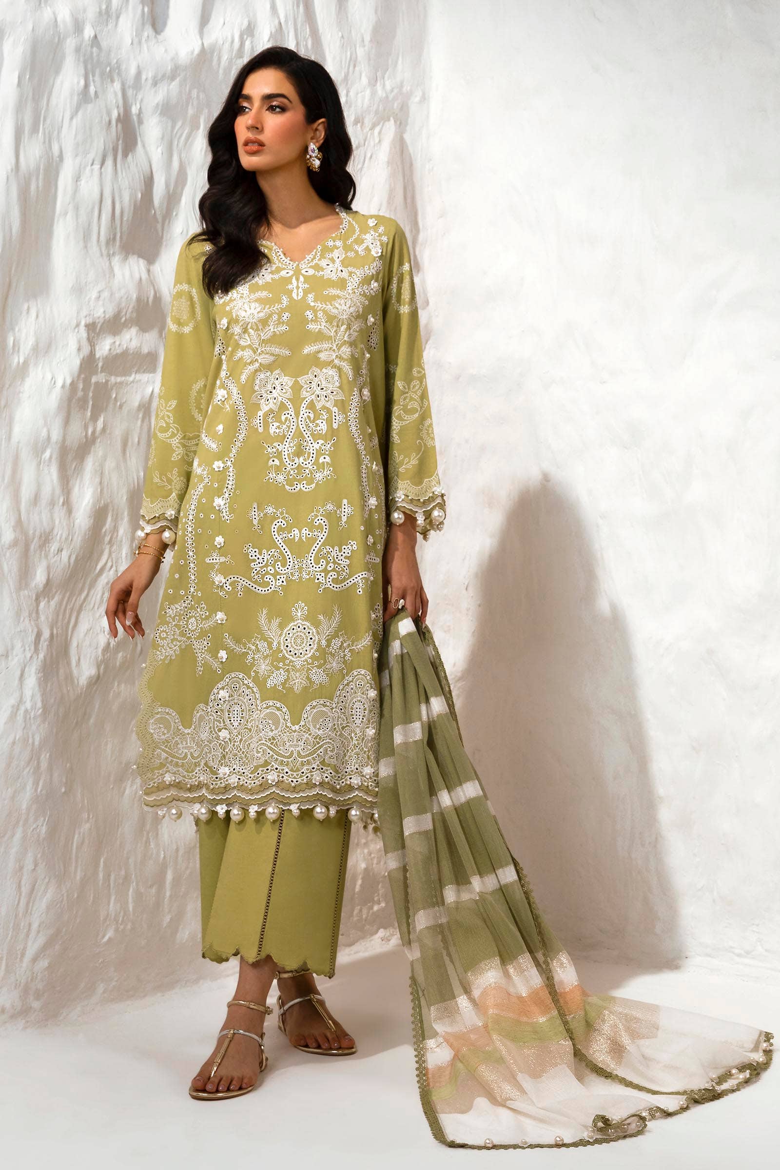 Sana Safinaz | Muzlin Summer 24 | 015A-DF - by - Libasekhas UK - Registered Vendor of : Sana Safinaz - 100% Original Designer Dresss