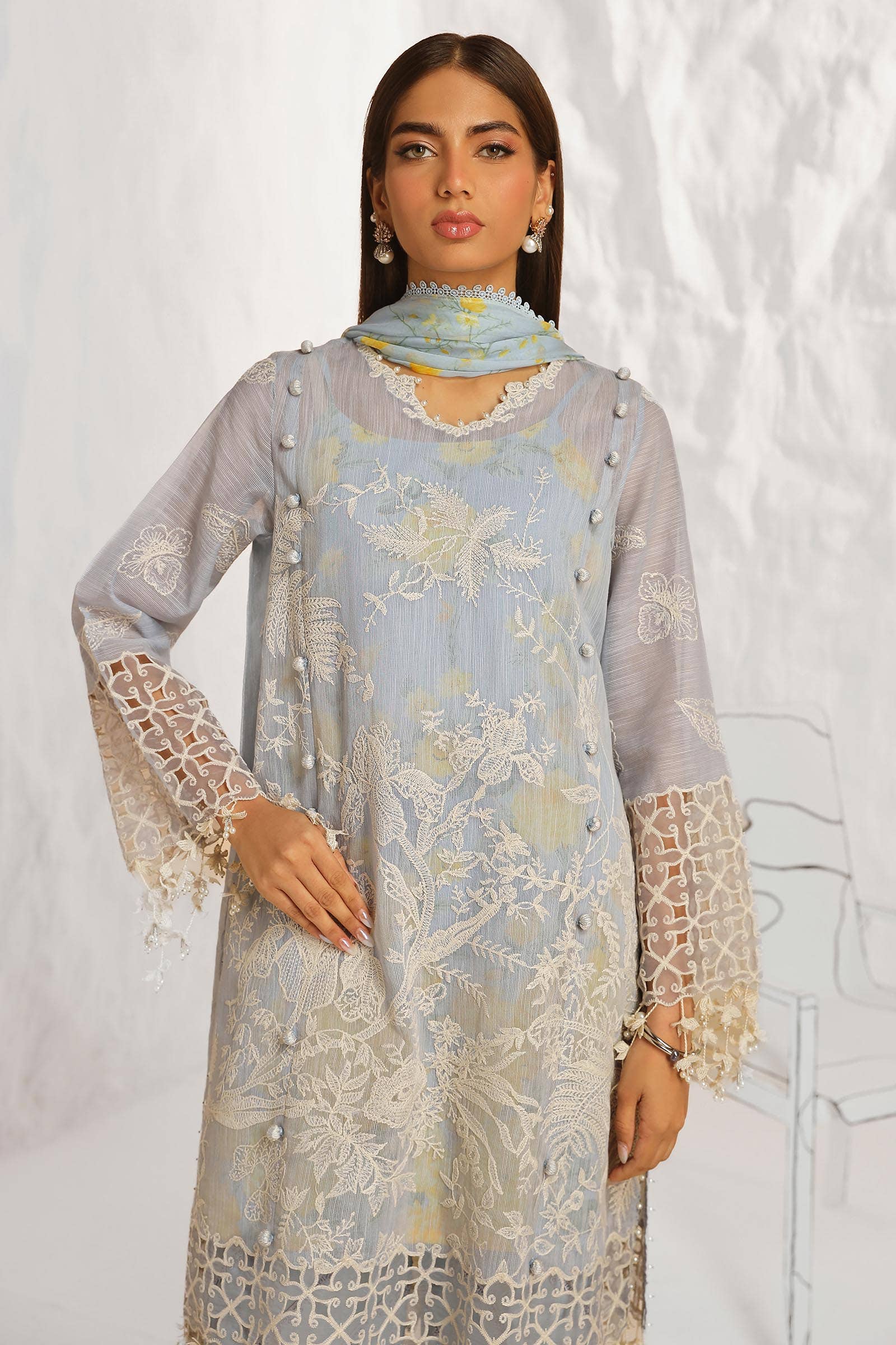 Sana Safinaz | Muzlin Summer 24 | 016A-CJ - by - Libasekhas UK - Registered Vendor of : Sana Safinaz - 100% Original Designer Dresss
