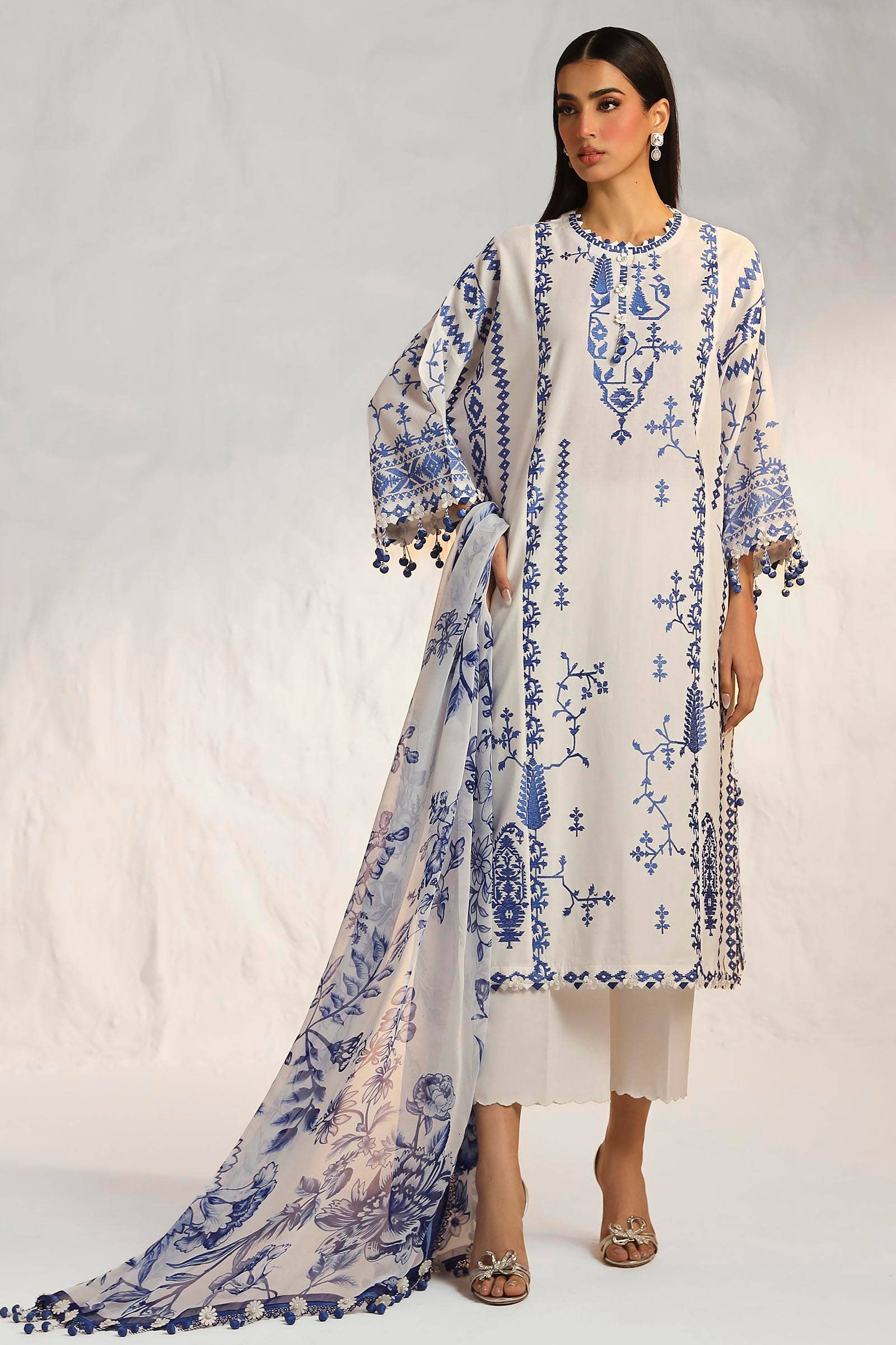 Sana Safinaz | Muzlin Summer 24 | 017A-CJ - by - Libasekhas UK - Registered Vendor of : Sana Safinaz - 100% Original Designer Dresss