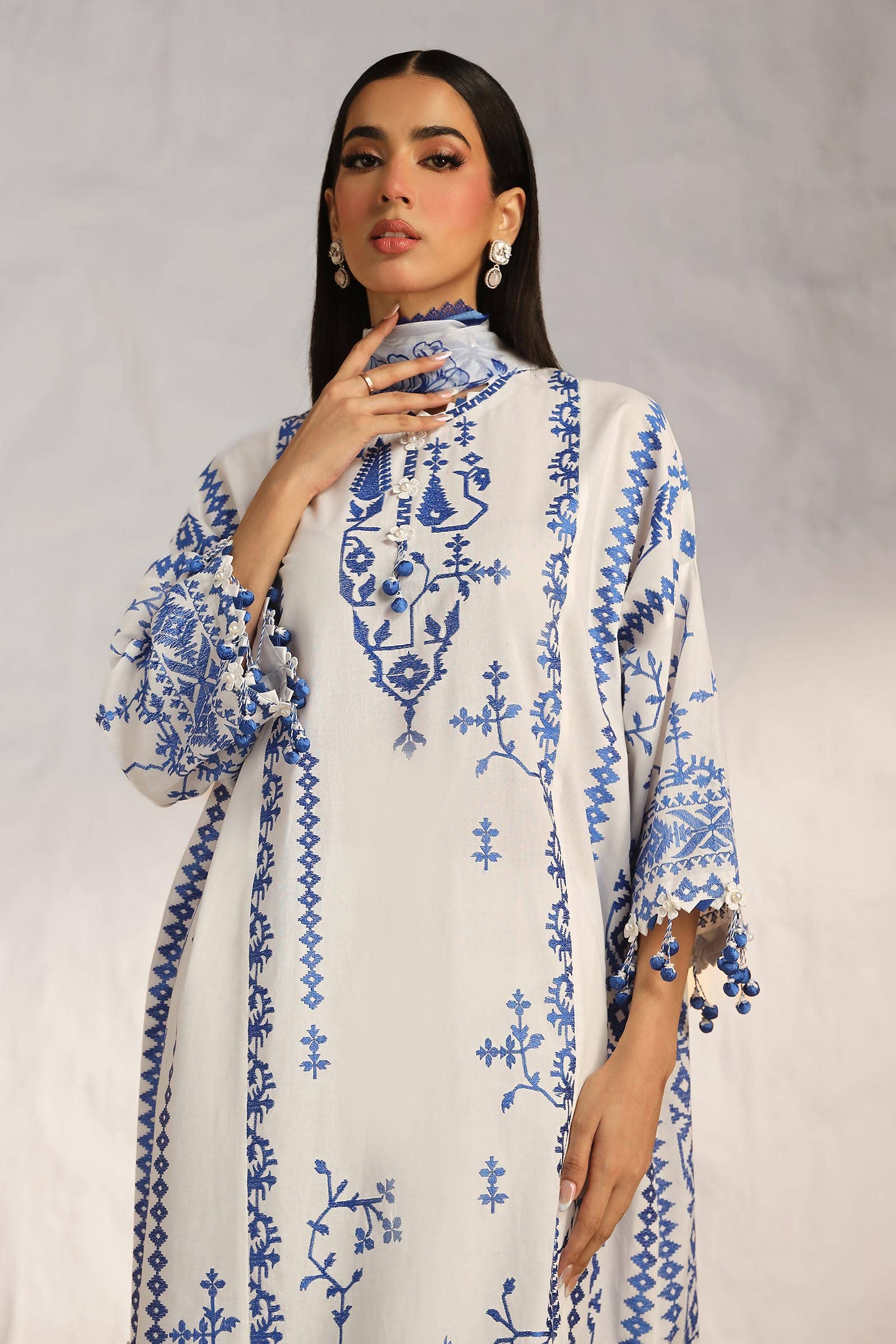 Sana Safinaz | Muzlin Summer 24 | 017A-CJ - by - Libasekhas UK - Registered Vendor of : Sana Safinaz - 100% Original Designer Dresss