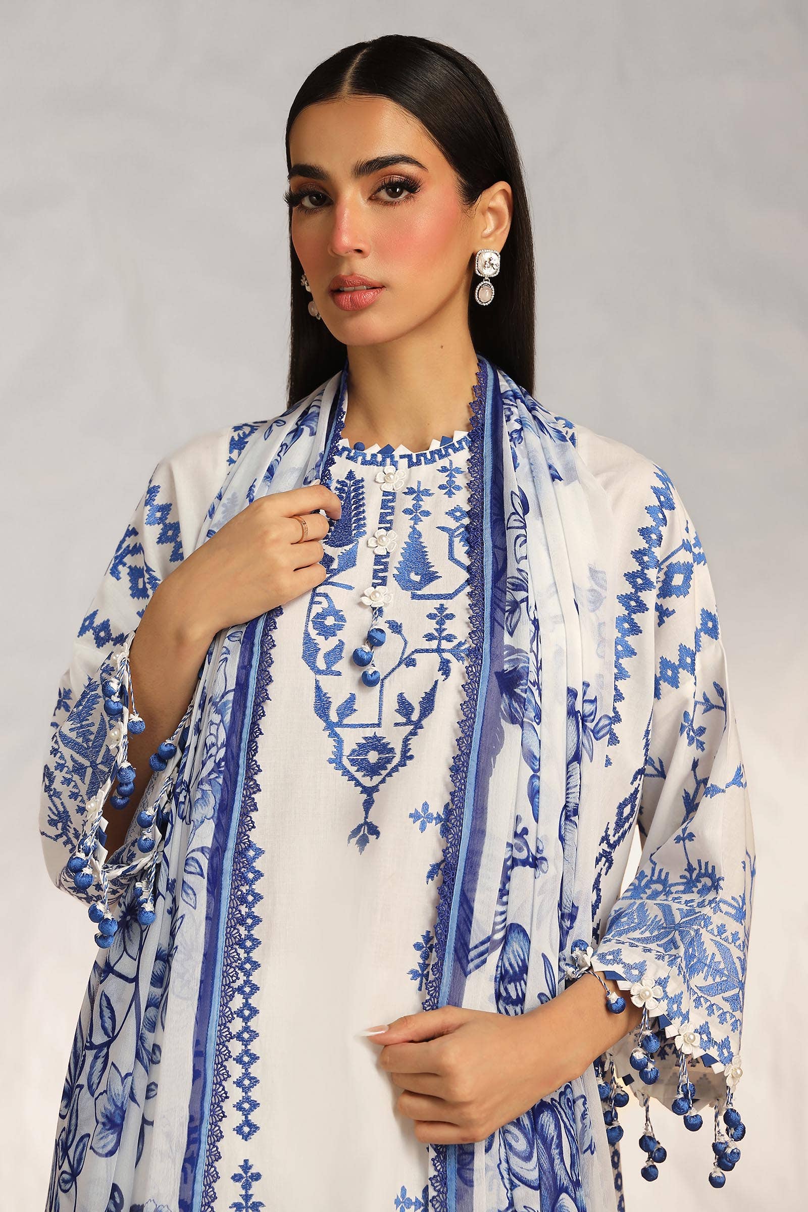 Sana Safinaz | Muzlin Summer 24 | 017A-CJ - by - Libasekhas UK - Registered Vendor of : Sana Safinaz - 100% Original Designer Dresss