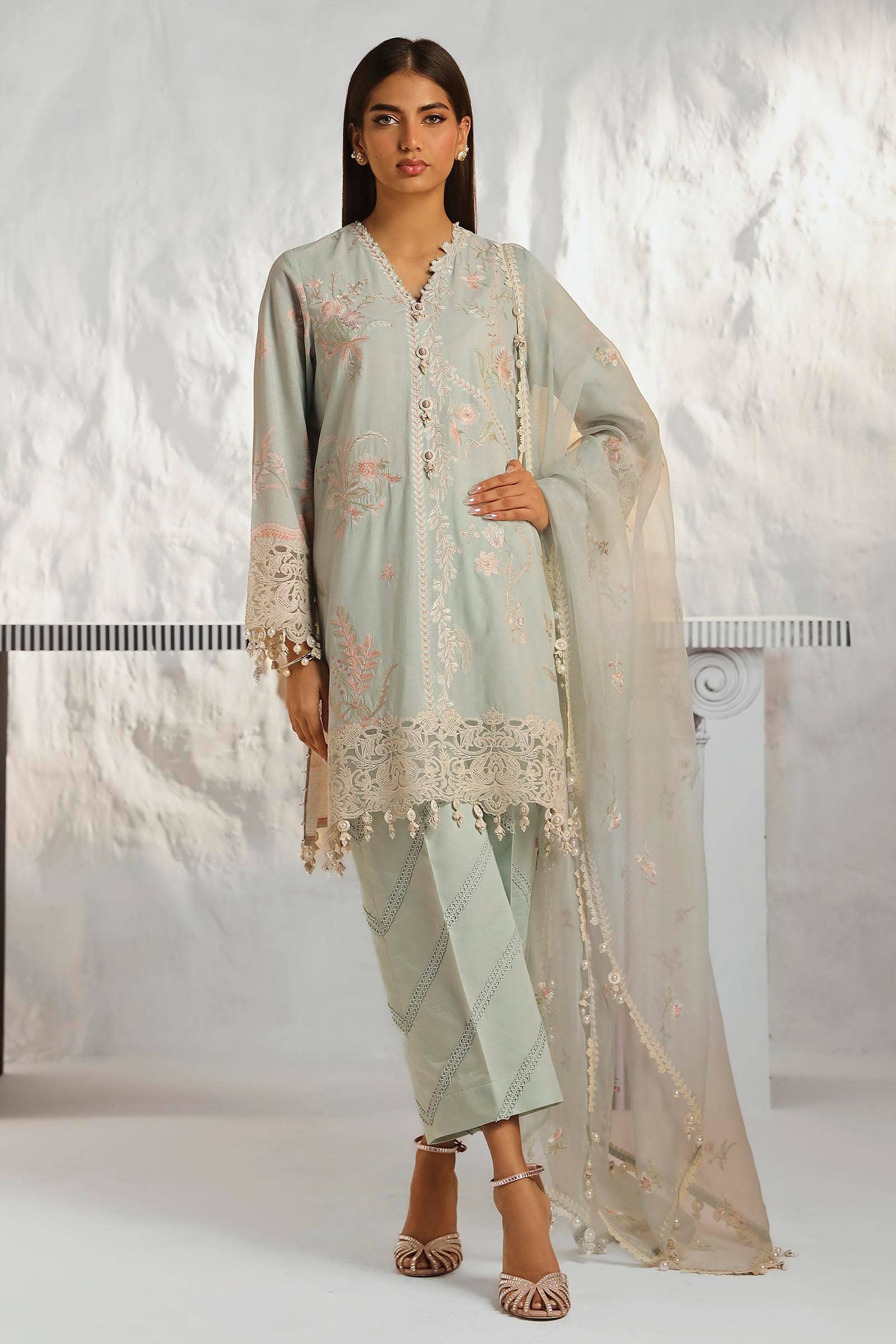 Sana Safinaz | Muzlin Summer 24 | 018A-CV - by - Libasekhas UK - Registered Vendor of : Sana Safinaz - 100% Original Designer Dresss
