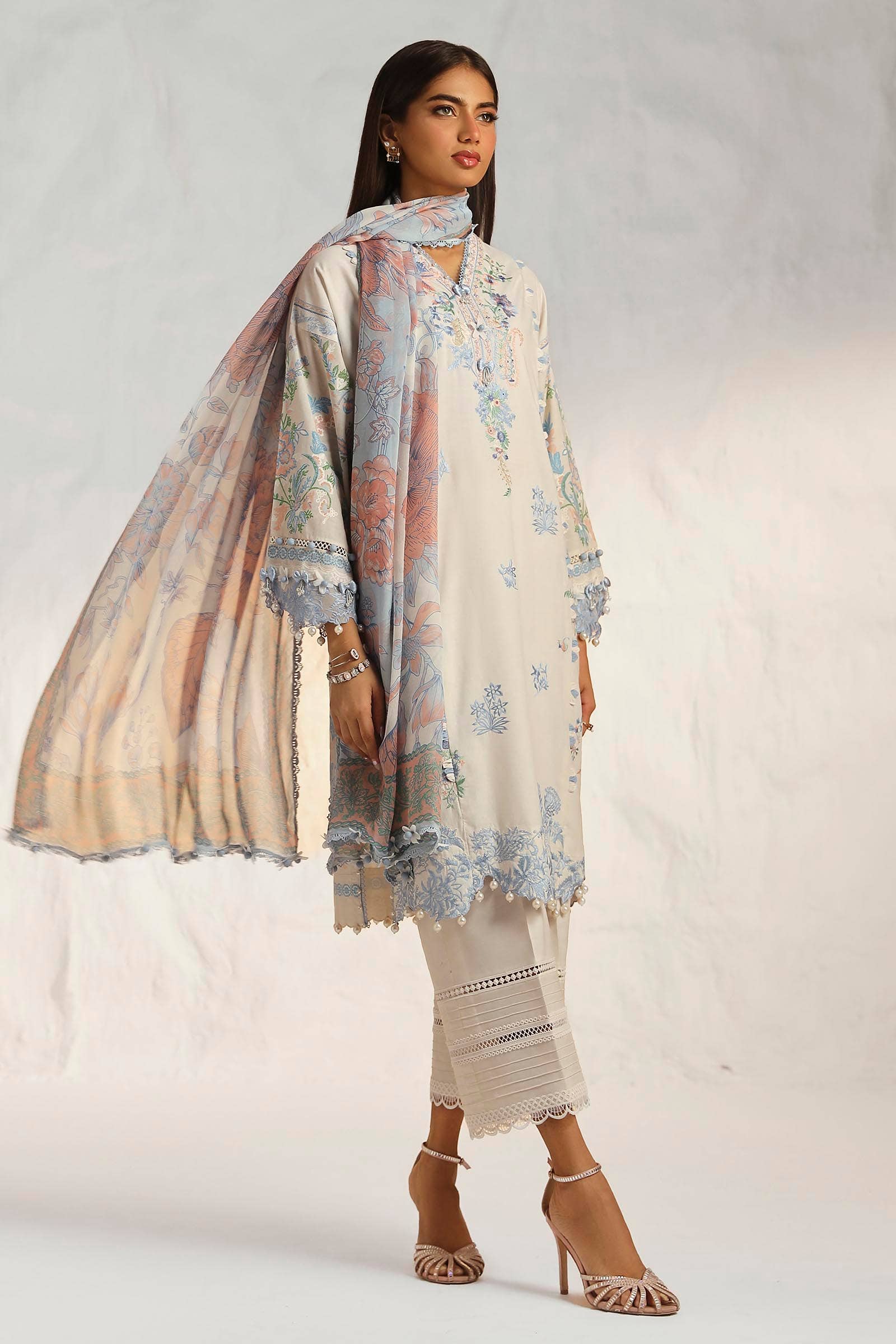 Sana Safinaz | Muzlin Summer 24 | 019A-CJ - by - Libasekhas UK - Registered Vendor of : Sana Safinaz - 100% Original Designer Dresss