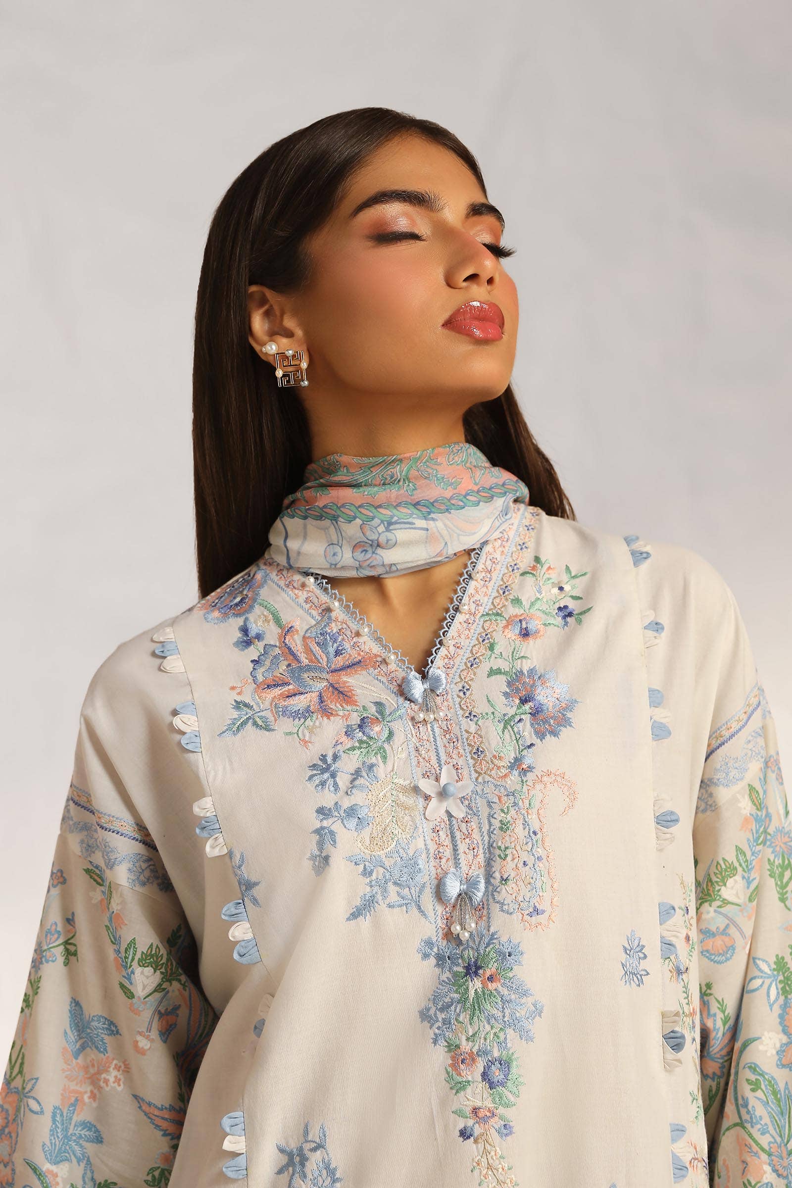 Sana Safinaz | Muzlin Summer 24 | 019A-CJ - by - Libasekhas UK - Registered Vendor of : Sana Safinaz - 100% Original Designer Dresss