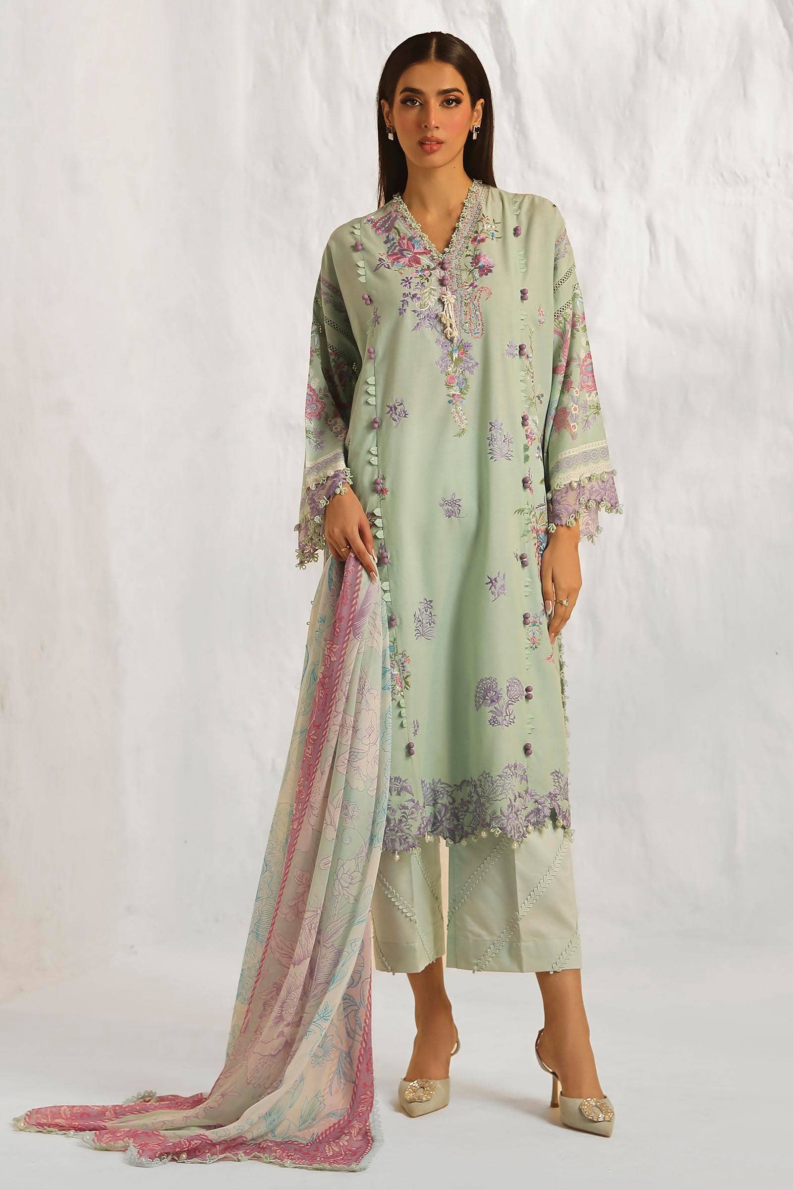 Sana Safinaz | Muzlin Summer 24 | 019B-CJ - by - Libasekhas UK - Registered Vendor of : Sana Safinaz - 100% Original Designer Dresss