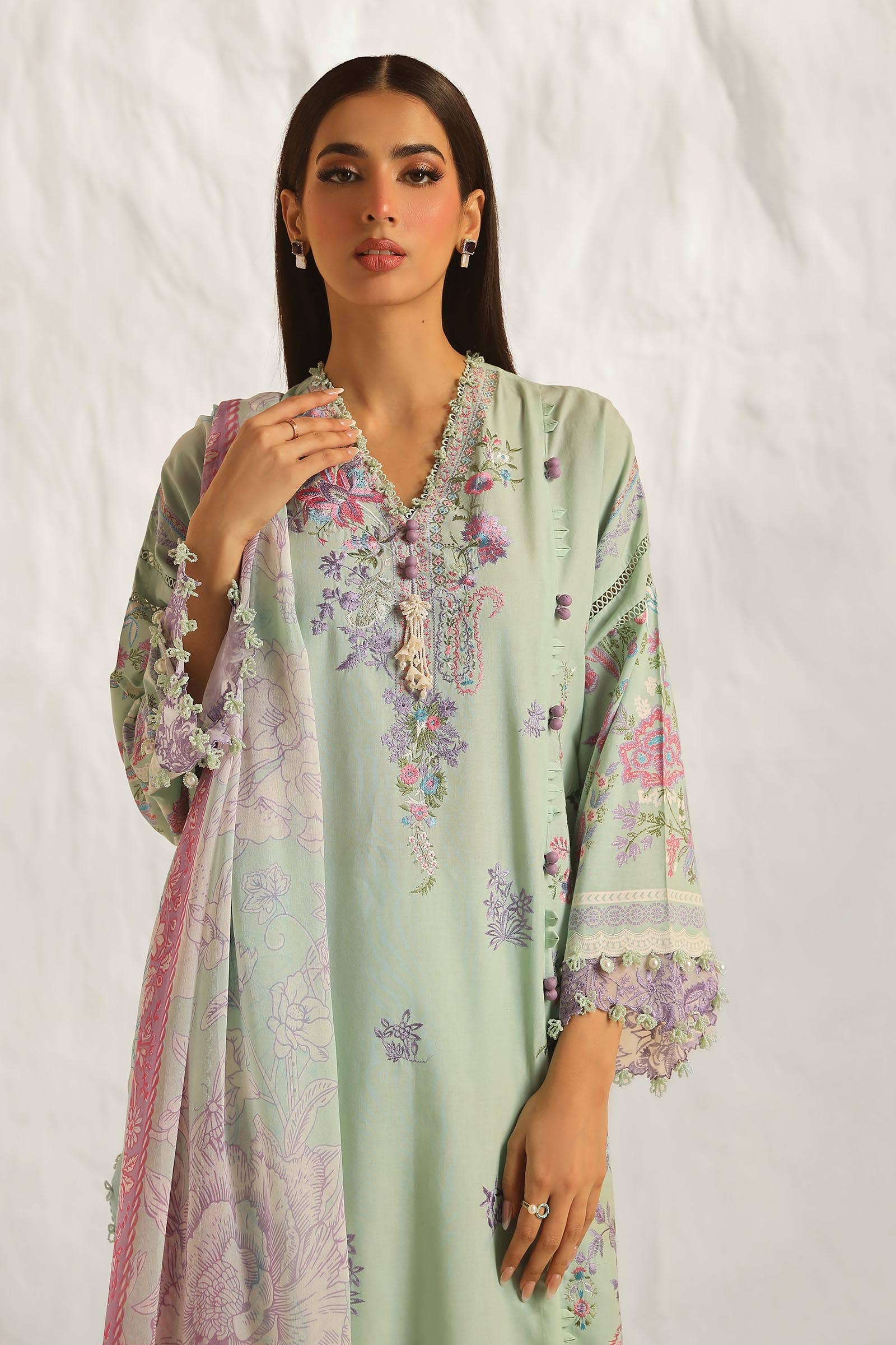 Sana Safinaz | Muzlin Summer 24 | 019B-CJ - by - Libasekhas UK - Registered Vendor of : Sana Safinaz - 100% Original Designer Dresss