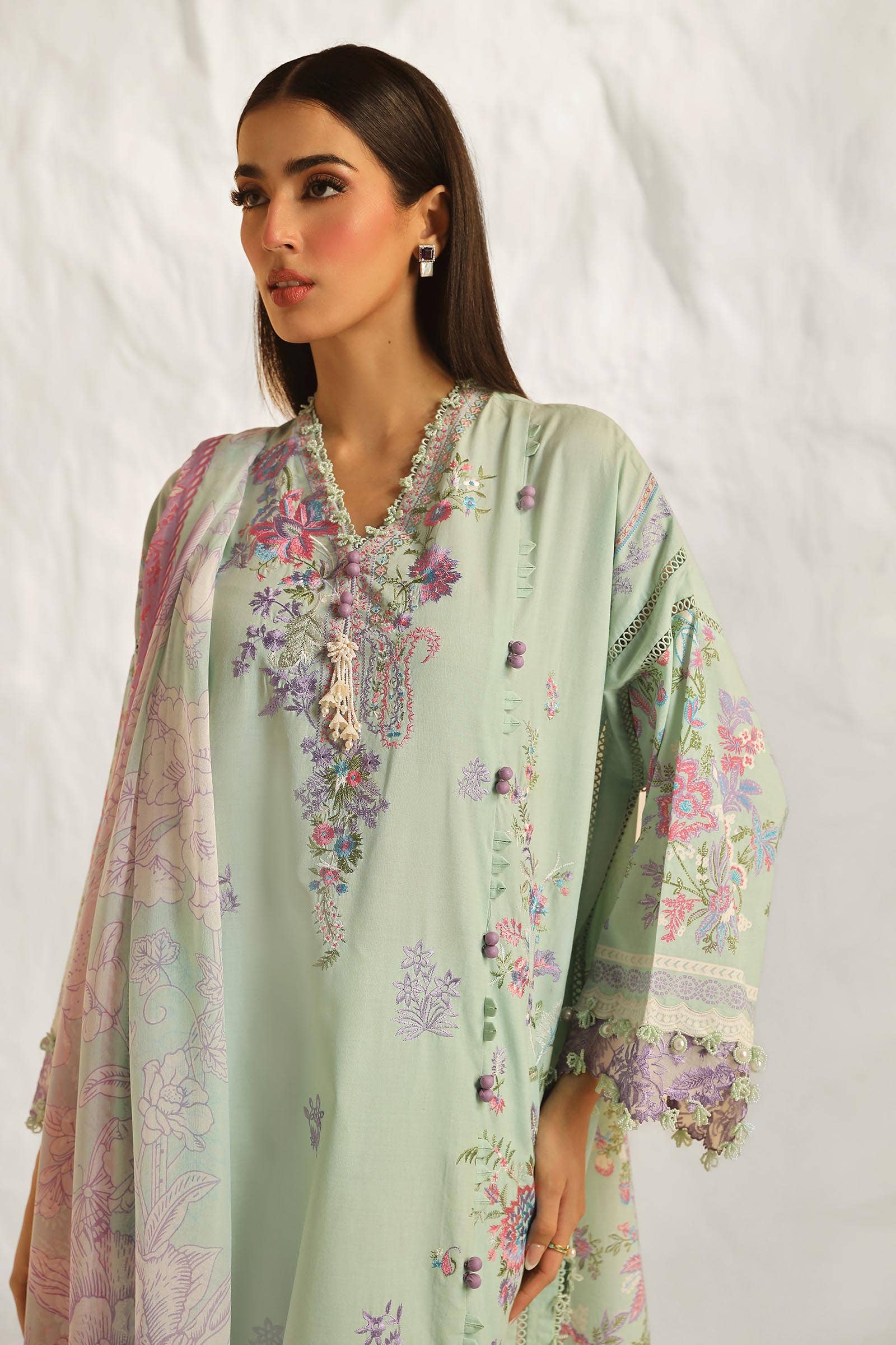 Sana Safinaz | Muzlin Summer 24 | 019B-CJ - by - Libasekhas UK - Registered Vendor of : Sana Safinaz - 100% Original Designer Dresss