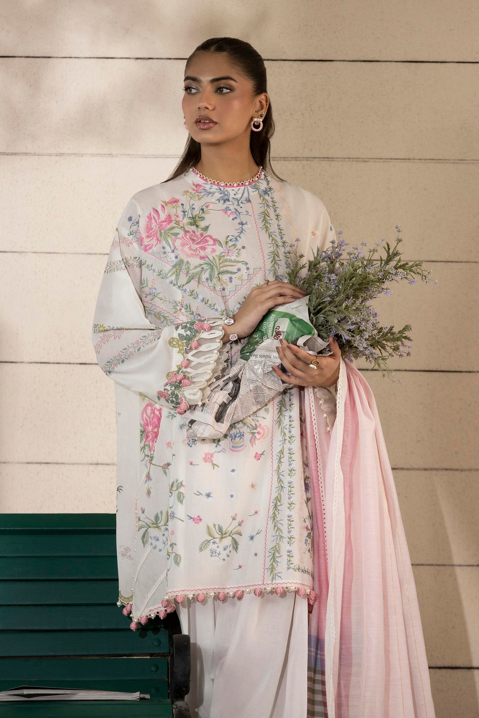 Sana Safinaz | Muzlin Spring 25 | M251-001A-3DG - Ladies Clothes -  Libasekhas
