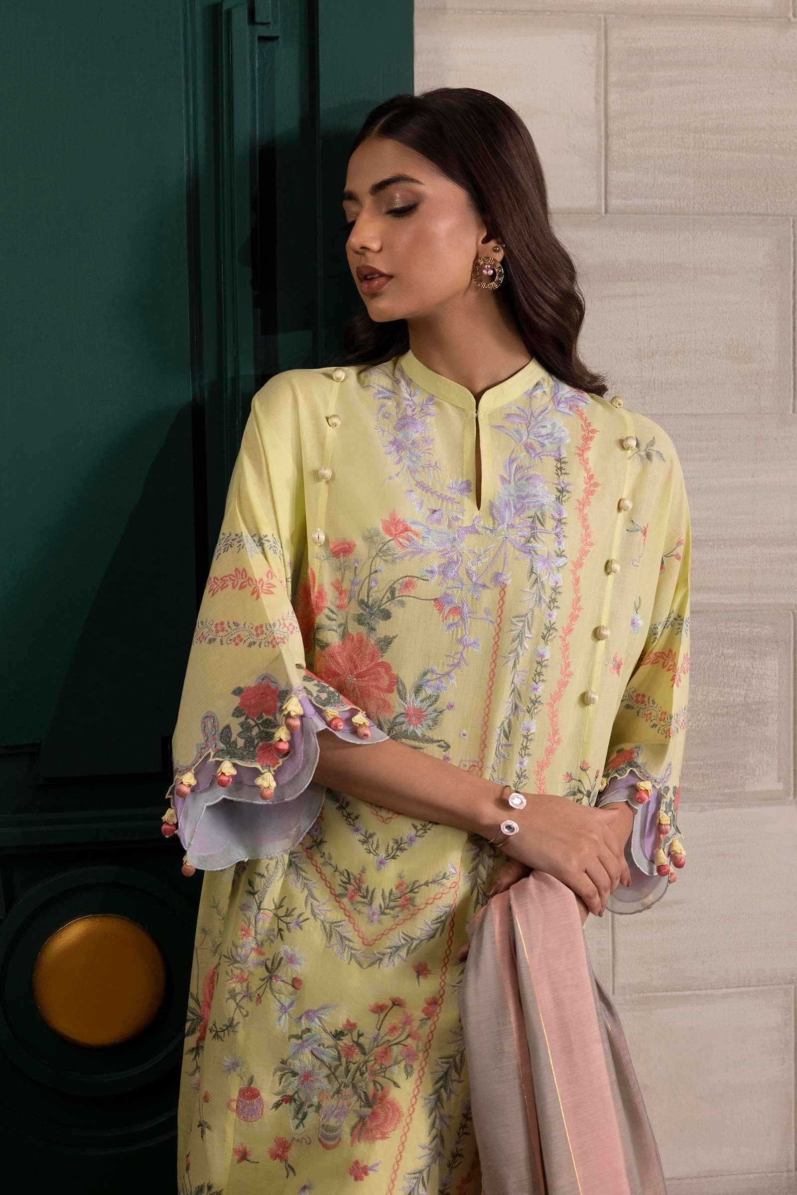 Sana Safinaz | Muzlin Spring 25 | M251-001B-3DG - Ladies Clothes -  Libasekhas