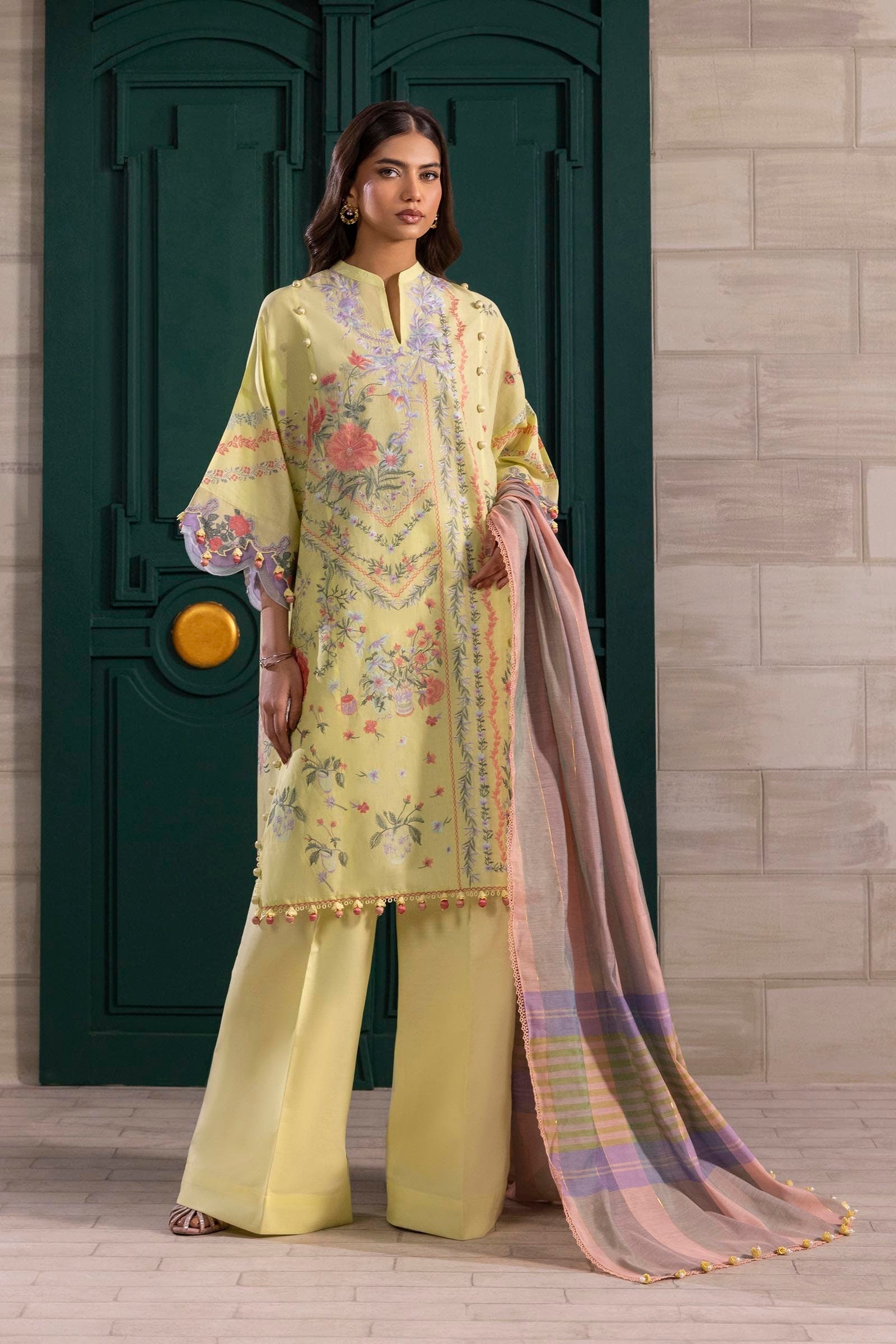 Sana Safinaz | Muzlin Spring 25 | M251-001B-3DG - Ladies Clothes -  Libasekhas