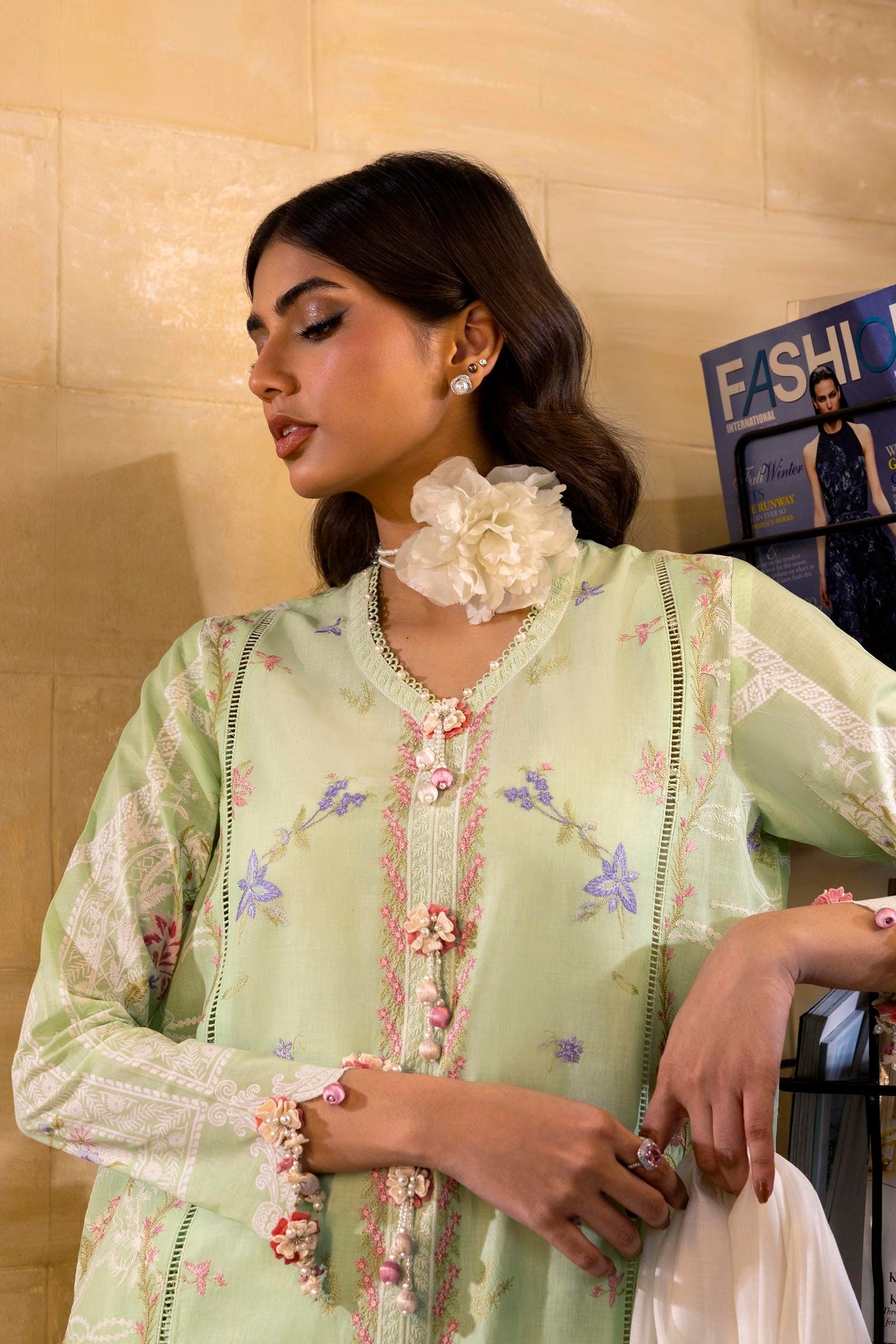 Sana Safinaz | Muzlin Spring 25 | M251-008A-3DG - Ladies Clothes -  Libasekhas