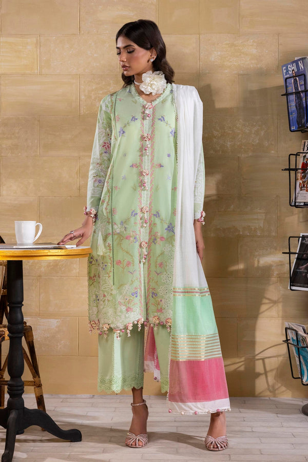Sana Safinaz | Muzlin Spring 25 | M251-008A-3DG - by - Libasekhas UK - Registered Vendor of : Sana Safinaz - 100% Original Designer Dresss