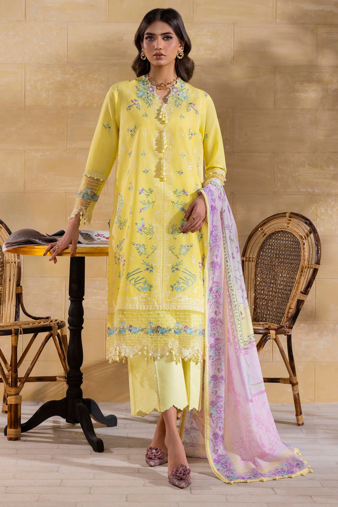 Sana Safinaz | Muzlin Spring 25 | M251-011B-3CV - Ladies Clothes -  Libasekhas