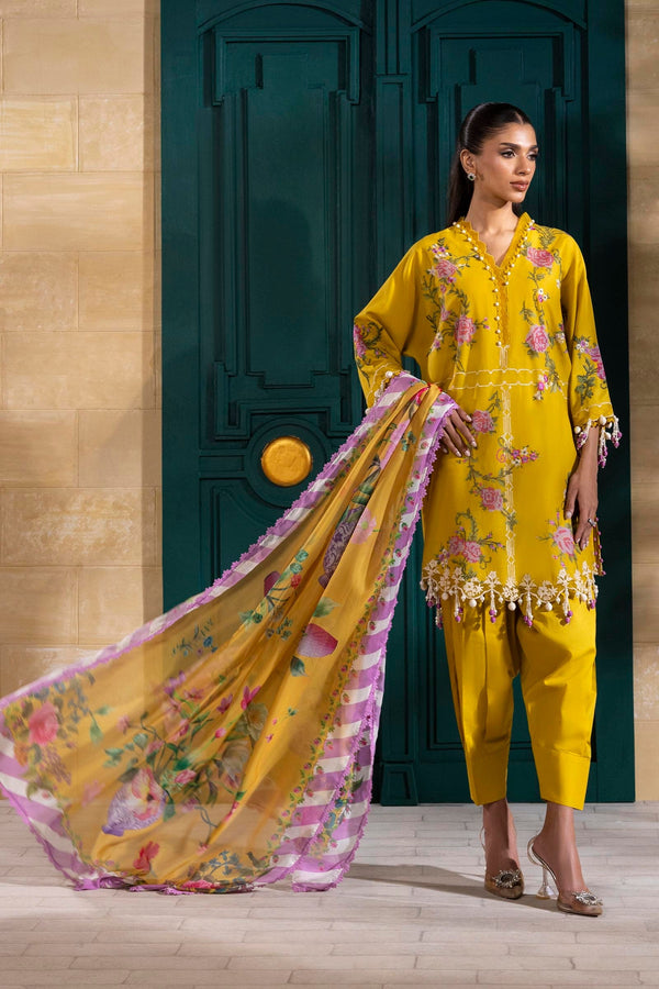 Sana Safinaz | Muzlin Spring 25 | M251-013B-3CL - by - Libasekhas UK - Registered Vendor of : Sana Safinaz - 100% Original Designer Dresss