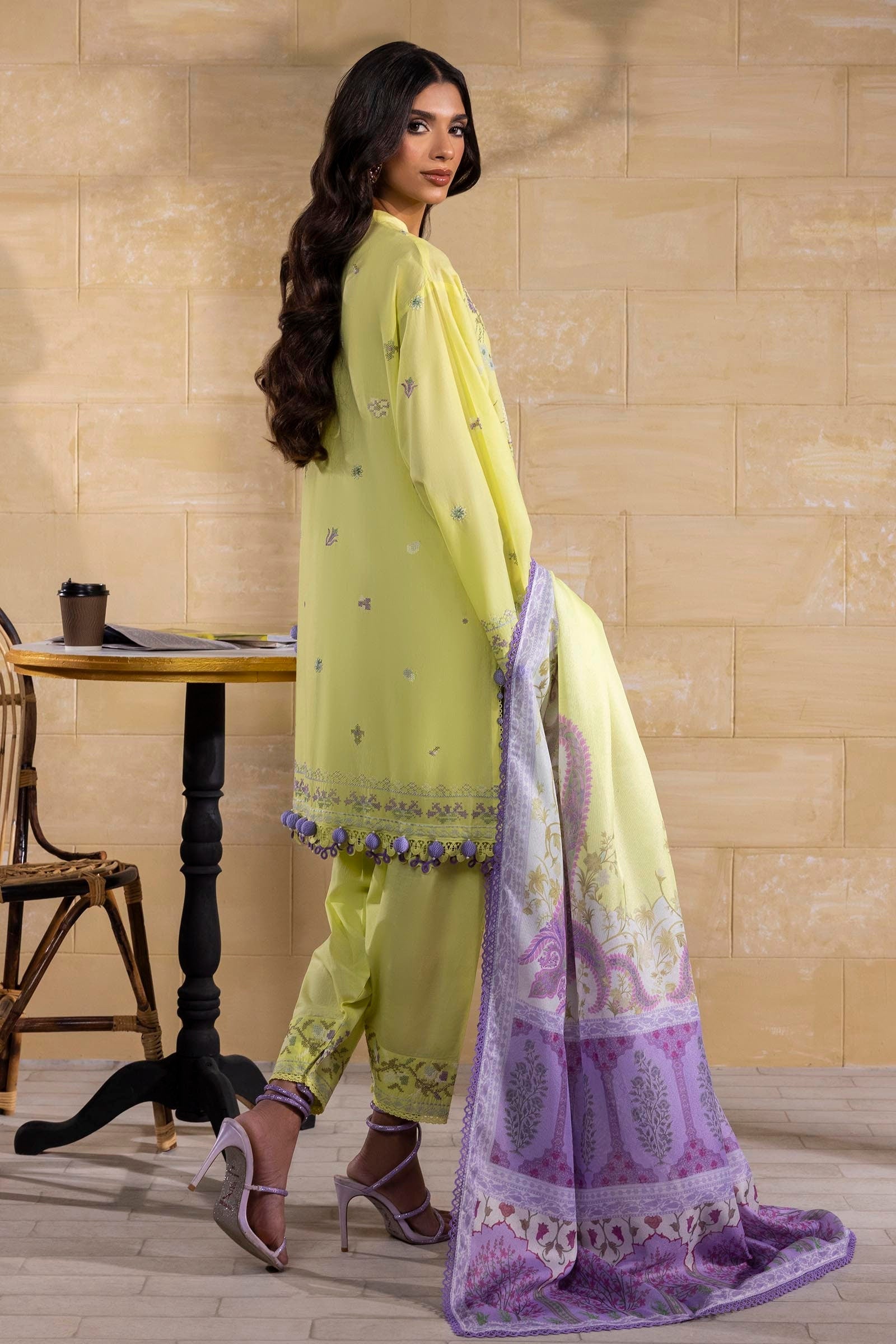 Sana Safinaz | Muzlin Spring 25 | M251-018B-3CT - by - Libasekhas UK - Registered Vendor of : Sana Safinaz - 100% Original Designer Dresss