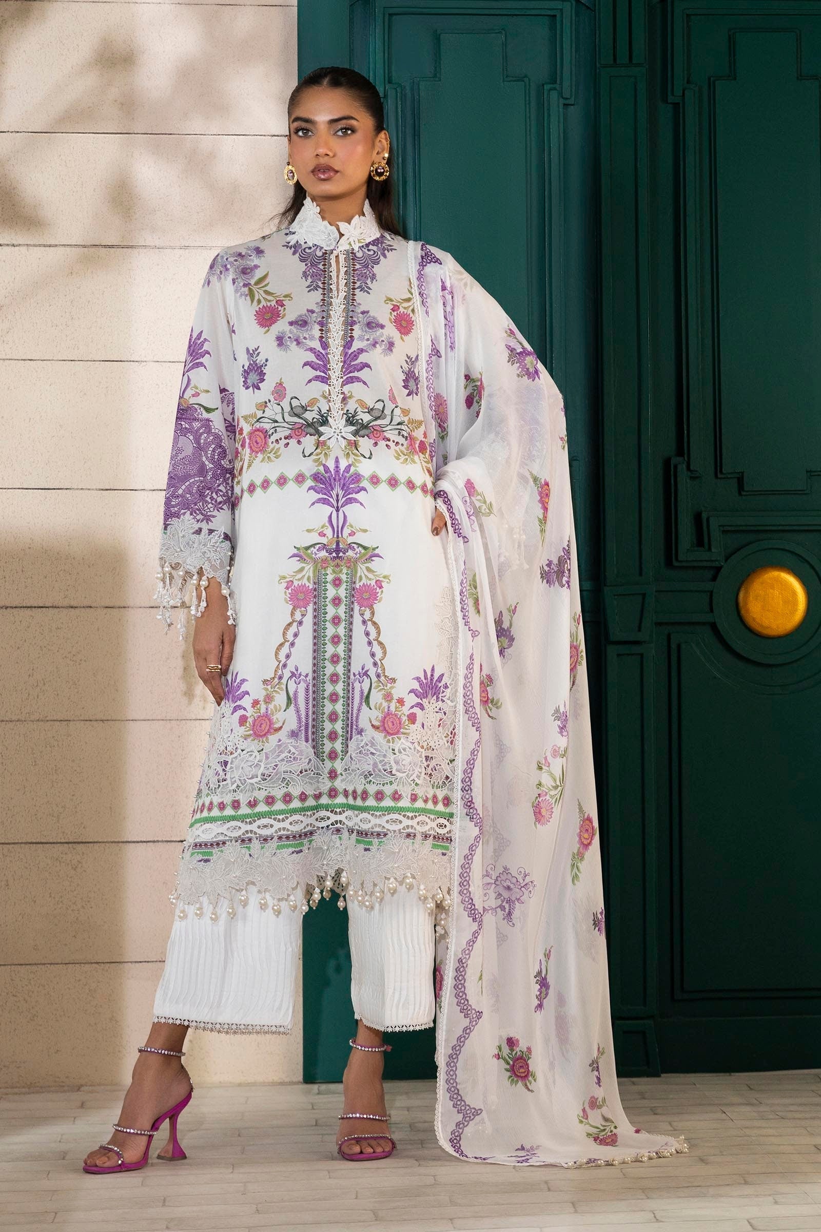 Sana Safinaz | Muzlin Spring 25 | M251-019A-3CS - by - Libasekhas UK - Registered Vendor of : Sana Safinaz - 100% Original Designer Dresss