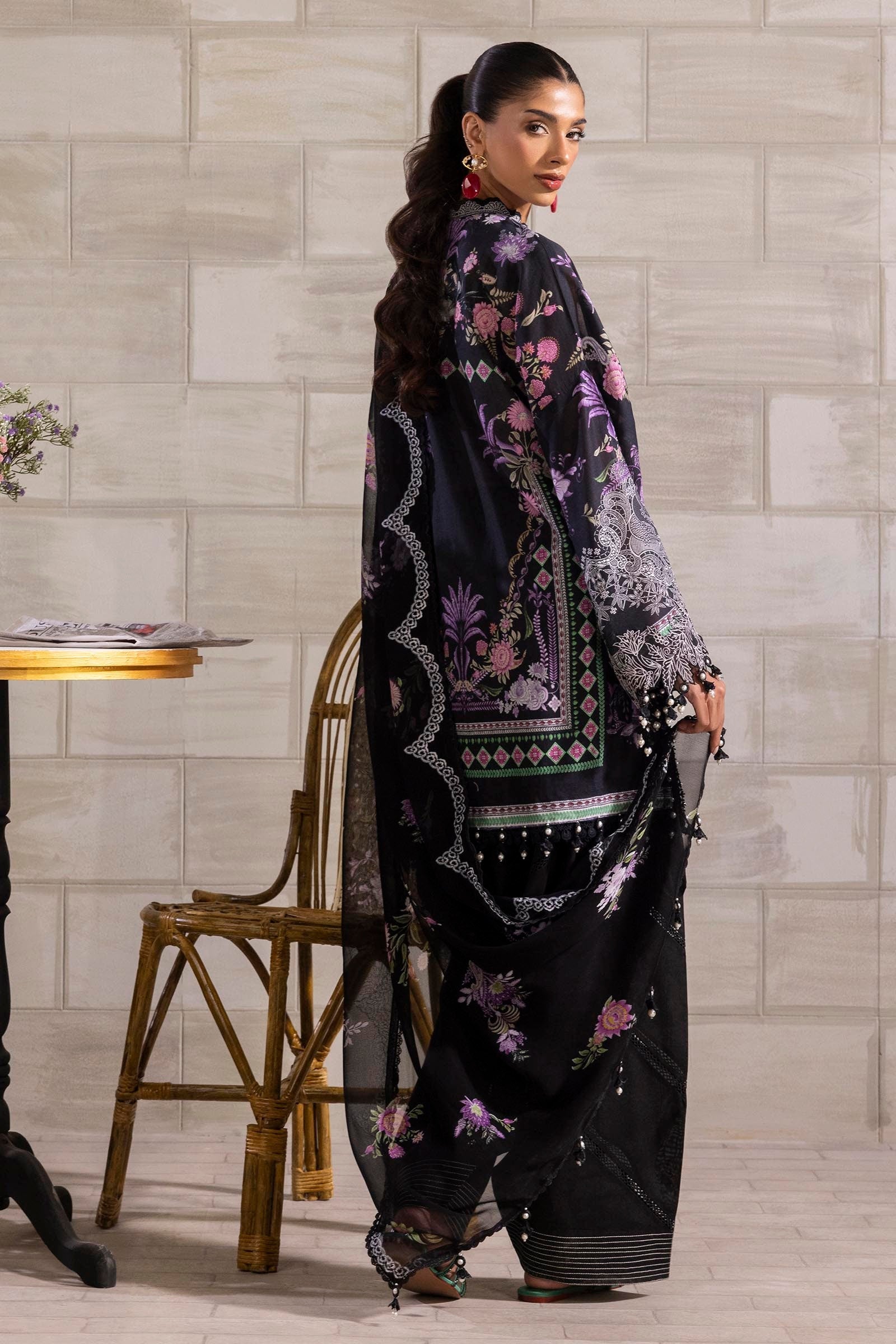 Sana Safinaz | Muzlin Spring 25 | M251-019B-3CS - by - Libasekhas UK - Registered Vendor of : Sana Safinaz - 100% Original Designer Dresss