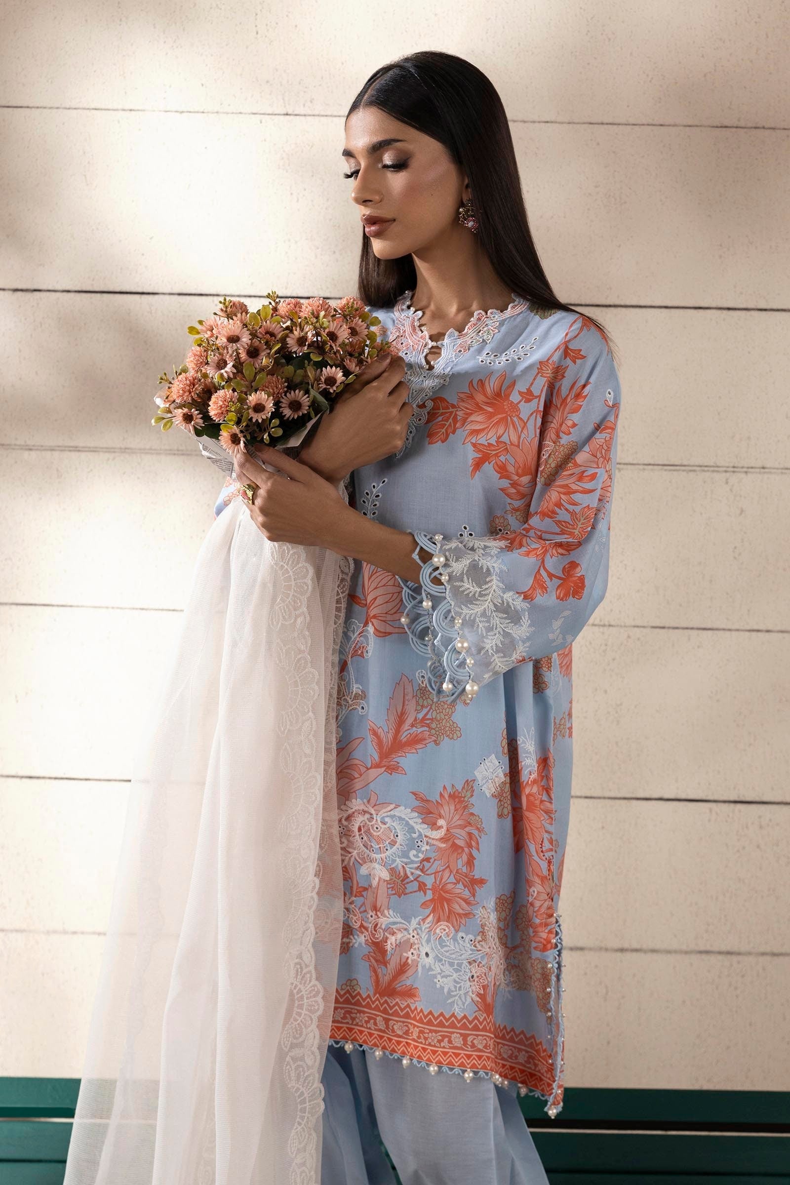 Sana Safinaz | Muzlin Spring 25 | M251-020B-3CS - by - Libasekhas UK - Registered Vendor of : Sana Safinaz - 100% Original Designer Dresss