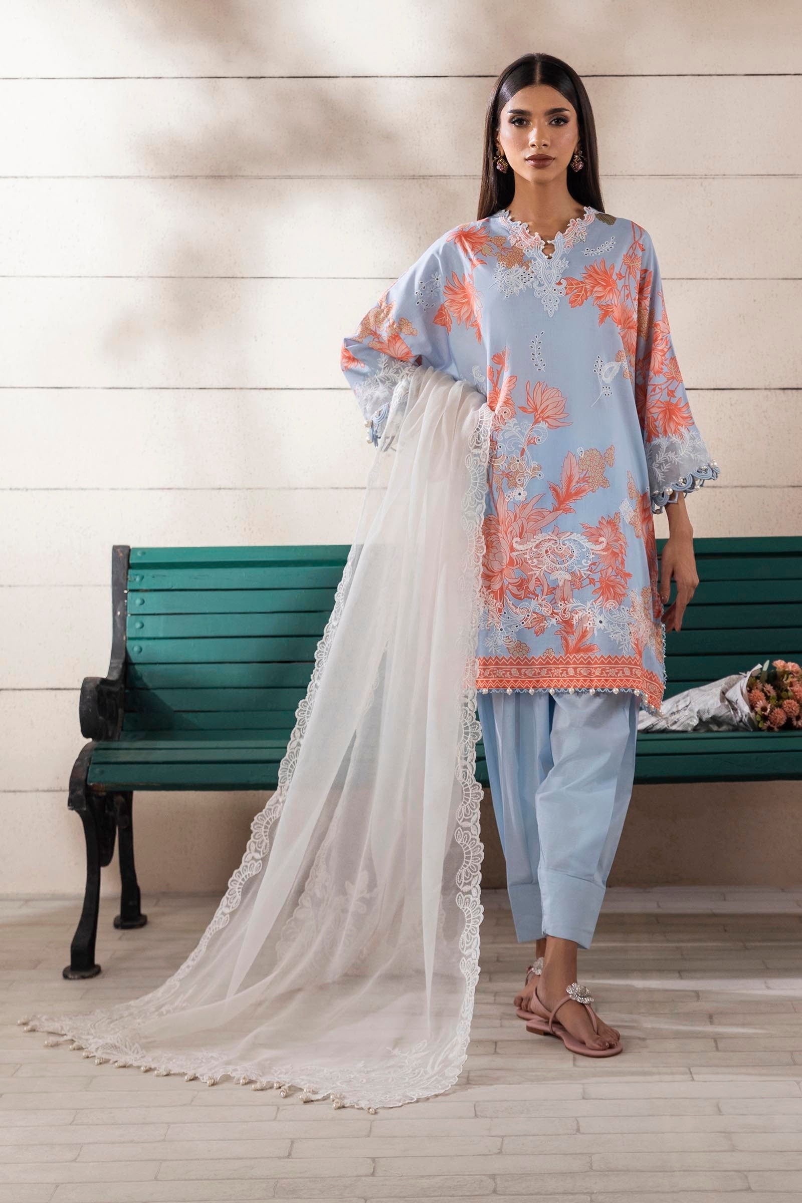 Sana Safinaz | Muzlin Spring 25 | M251-020B-3CS - by - Libasekhas UK - Registered Vendor of : Sana Safinaz - 100% Original Designer Dresss