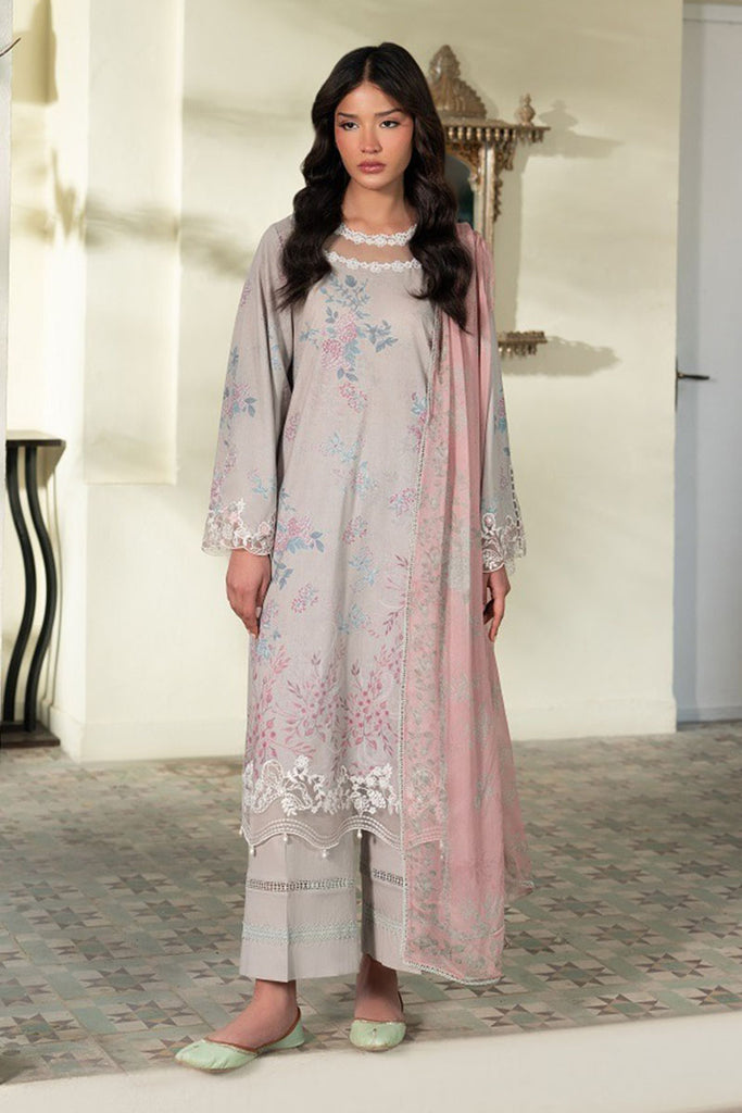 Cross Stitch | Emb Lawn Mahiri 26 | CRYSTAL SPLASH - by Libasekhas UK - Registered Vendor of : Cross Stitch - 100% Original Designer Dress