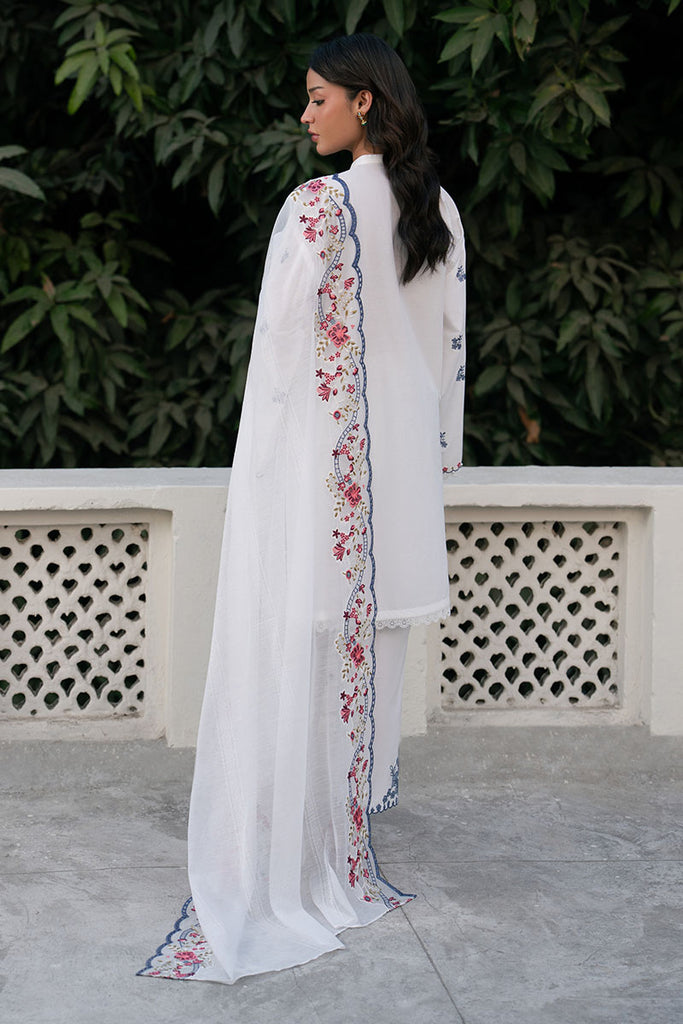 Cross Stitch | Emb Lawn Mahiri 26 | DEW WHISPER - by Libasekhas UK - Registered Vendor of : Cross Stitch - 100% Original Designer Dress
