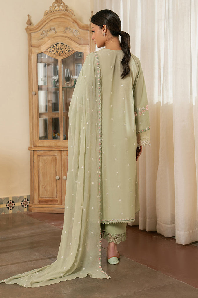 Cross Stitch | Emb Lawn Mahiri 26 | FLORAL HUSH - by Libasekhas UK - Registered Vendor of : Cross Stitch - 100% Original Designer Dress