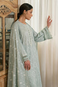Cross Stitch | Emb Lawn Mahiri 26 | SAGE REVERIE - by Libasekhas UK - Registered Vendor of : Cross Stitch - 100% Original Designer Dress