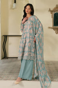 Cross Stitch | Emb Lawn Mahiri 26 | DUSK BLOOM - by Libasekhas UK - Registered Vendor of : Cross Stitch - 100% Original Designer Dress