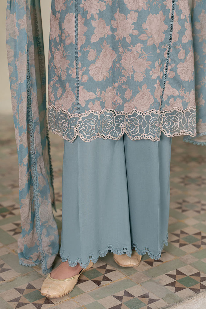 Cross Stitch | Emb Lawn Mahiri 26 | DUSK BLOOM - by Libasekhas UK - Registered Vendor of : Cross Stitch - 100% Original Designer Dress