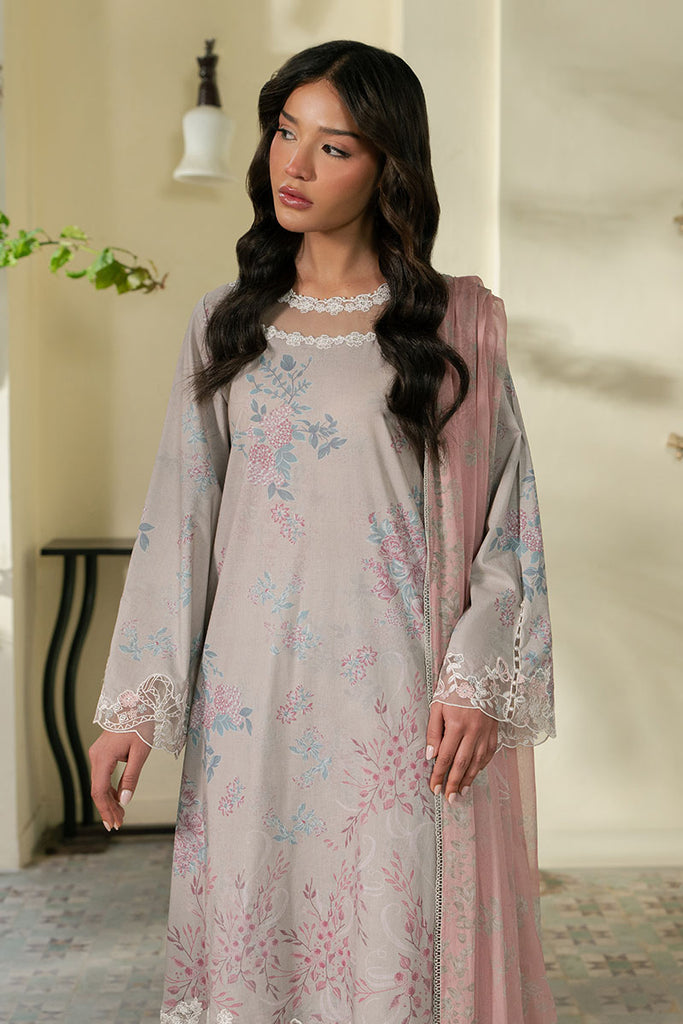 Cross Stitch | Emb Lawn Mahiri 26 | CRYSTAL SPLASH - by Libasekhas UK - Registered Vendor of : Cross Stitch - 100% Original Designer Dress