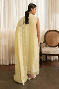 Cross Stitch | Emb Lawn Mahiri 26 | MELLOW GREEN - by Libasekhas UK - Registered Vendor of : Cross Stitch - 100% Original Designer Dress