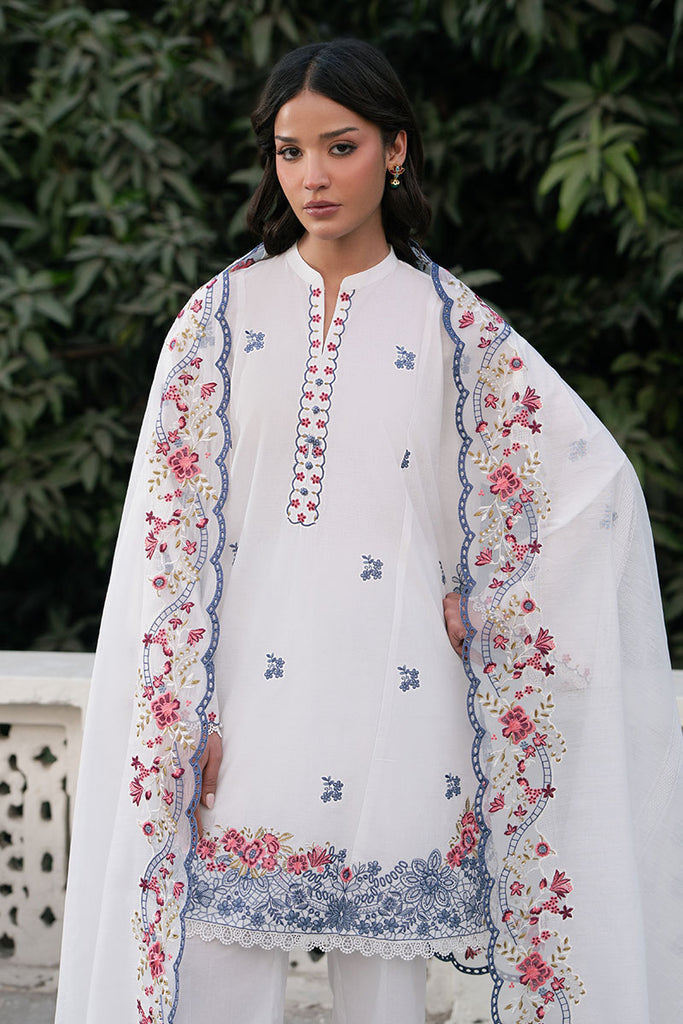 Cross Stitch | Emb Lawn Mahiri 26 | DEW WHISPER - by Libasekhas UK - Registered Vendor of : Cross Stitch - 100% Original Designer Dress