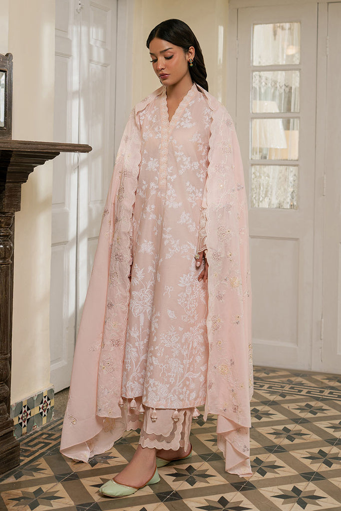 Cross Stitch | Emb Lawn Mahiri 26 | PASTEL MELODY - by Libasekhas UK - Registered Vendor of : Cross Stitch - 100% Original Designer Dress