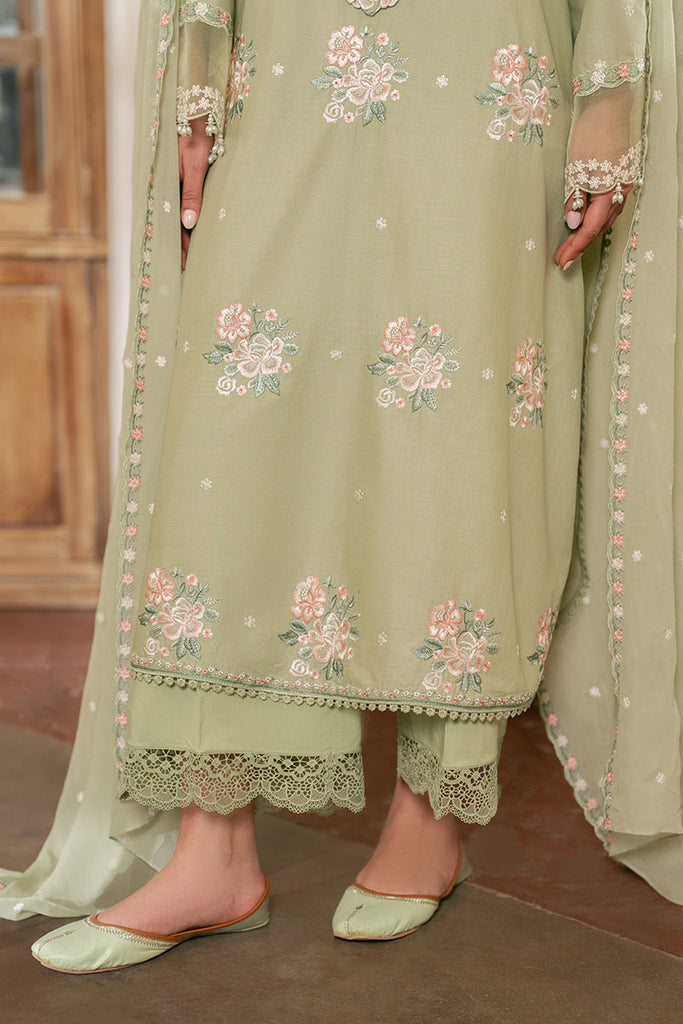 Cross Stitch | Emb Lawn Mahiri 26 | FLORAL HUSH - by Libasekhas UK - Registered Vendor of : Cross Stitch - 100% Original Designer Dress