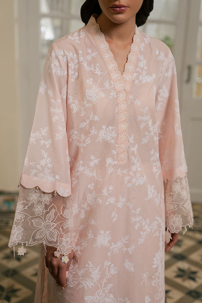 Cross Stitch | Emb Lawn Mahiri 26 | PASTEL MELODY - by Libasekhas UK - Registered Vendor of : Cross Stitch - 100% Original Designer Dress
